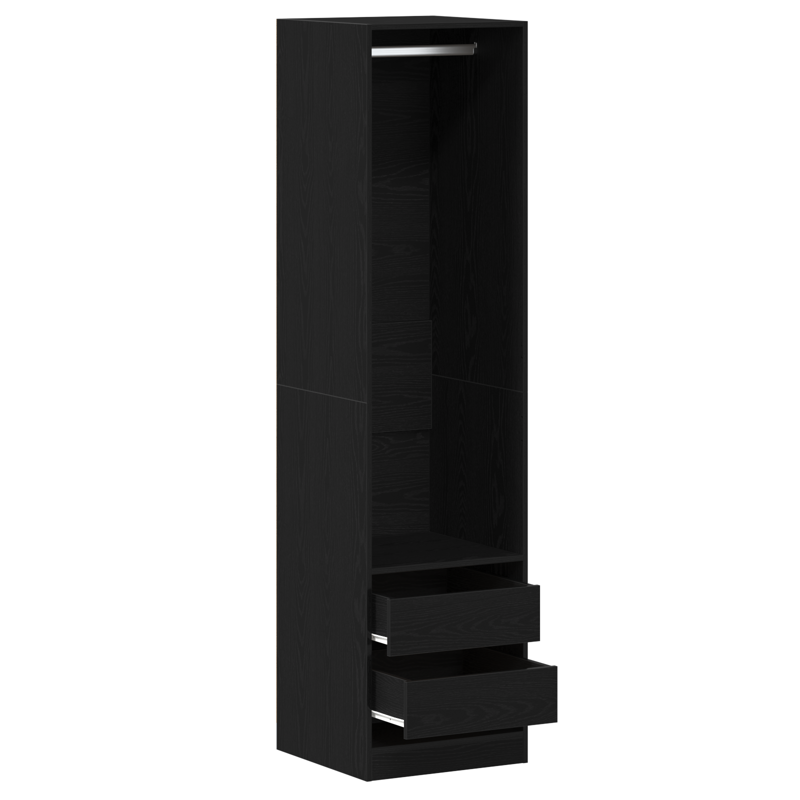 Armoire - Chêne noir, 50 x 50 x 200 cm, Fabriquée en bois