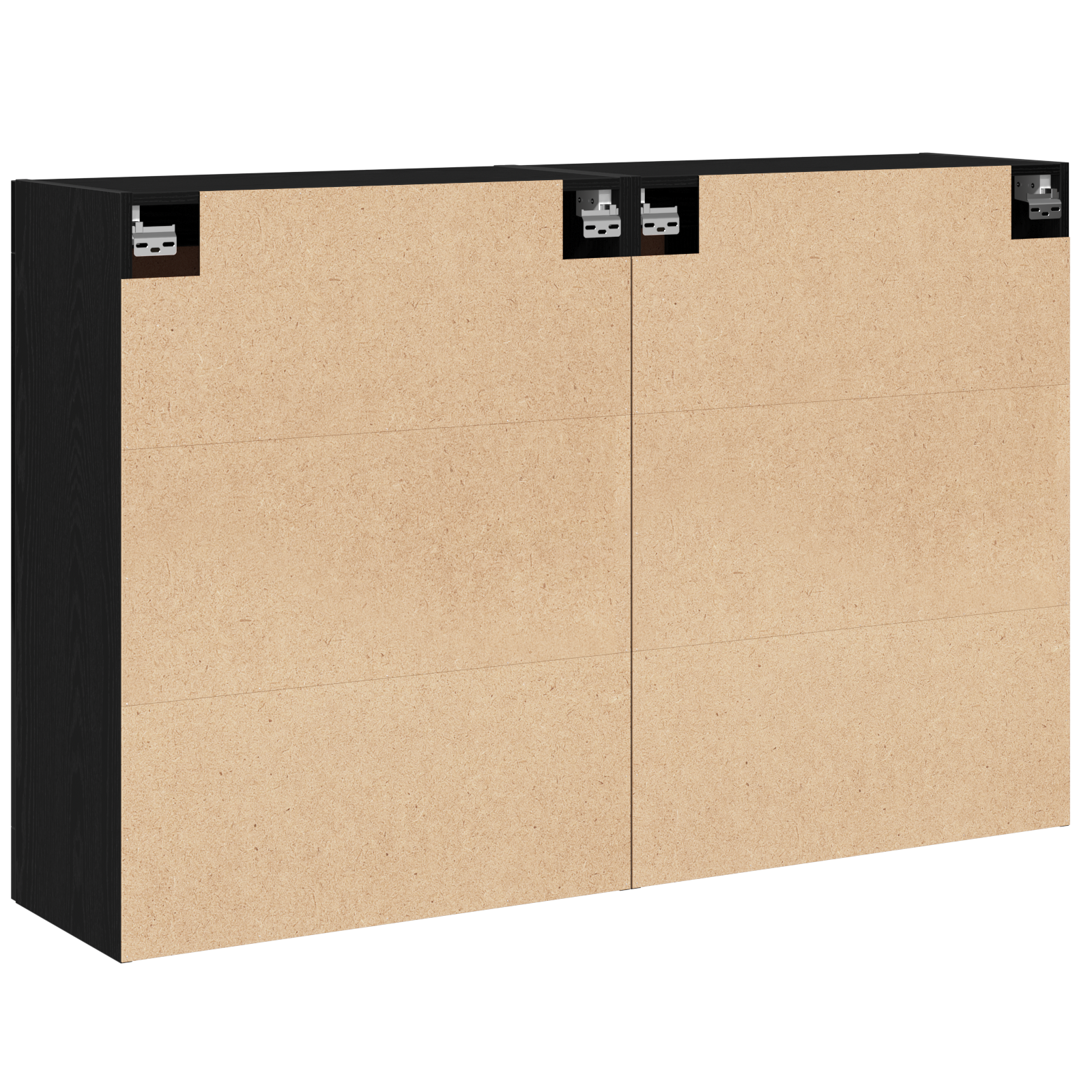 Armoires Murales 2 pcs Chêne Noir Bois Ingénieré
