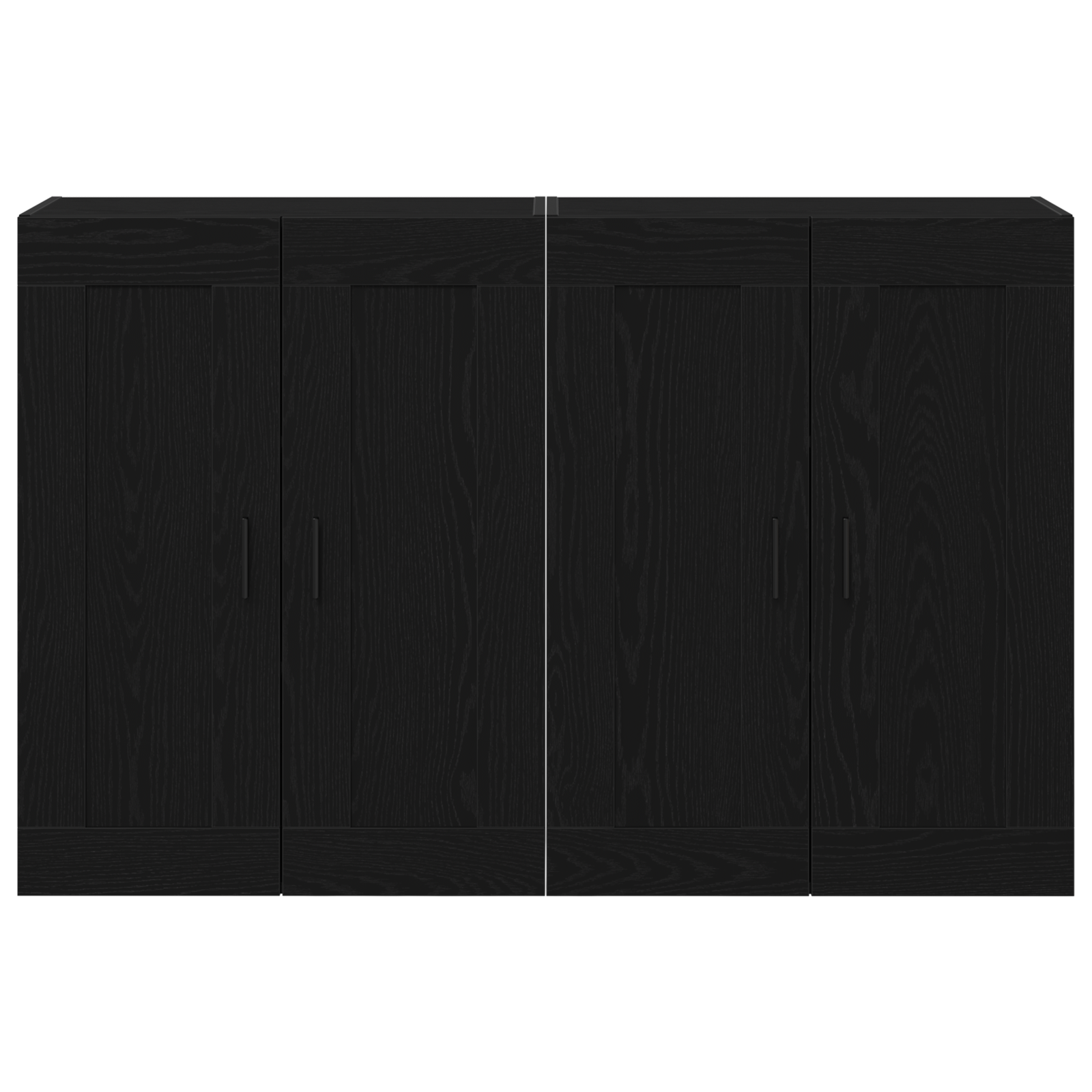 Armoires Murales 2 pcs Chêne Noir Bois Ingénieré