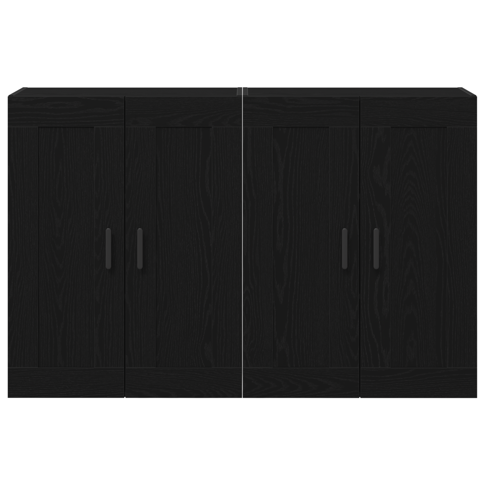 Armoires murales 2 pcs Chêne noir Bois d'ingénierie