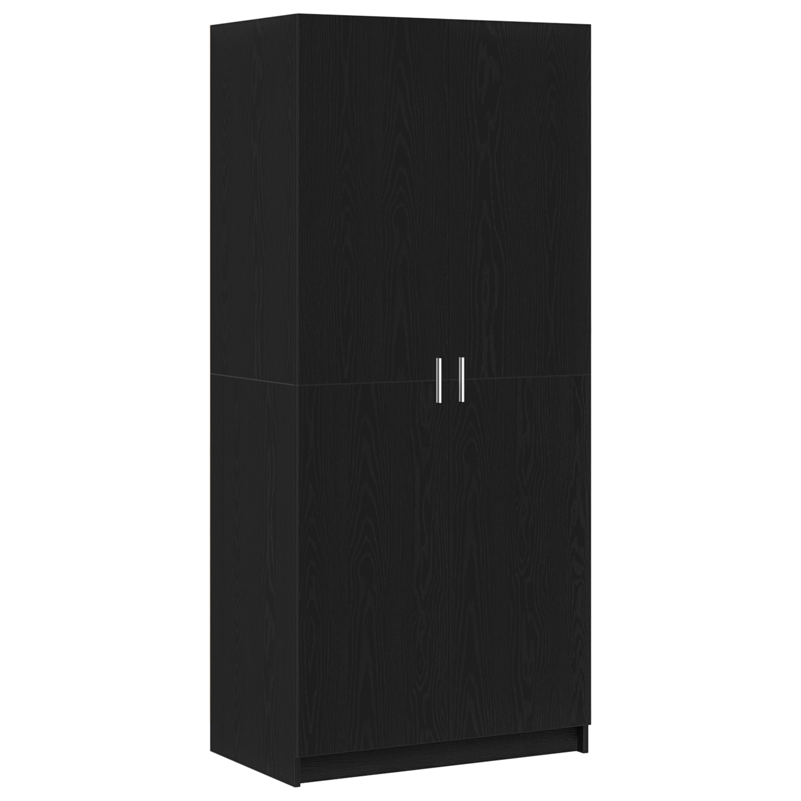 Armoire Noir Chêne 80x51x180 cm Bois d'ingénierie