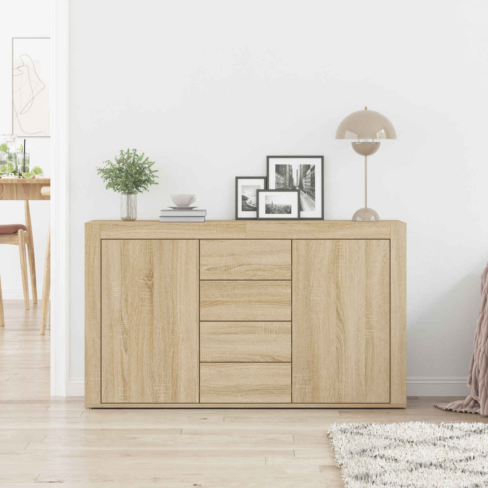 Buffet vidaXL Chêne de Sonoma Bois d'ingénierie 120 x 36 x 69 cm