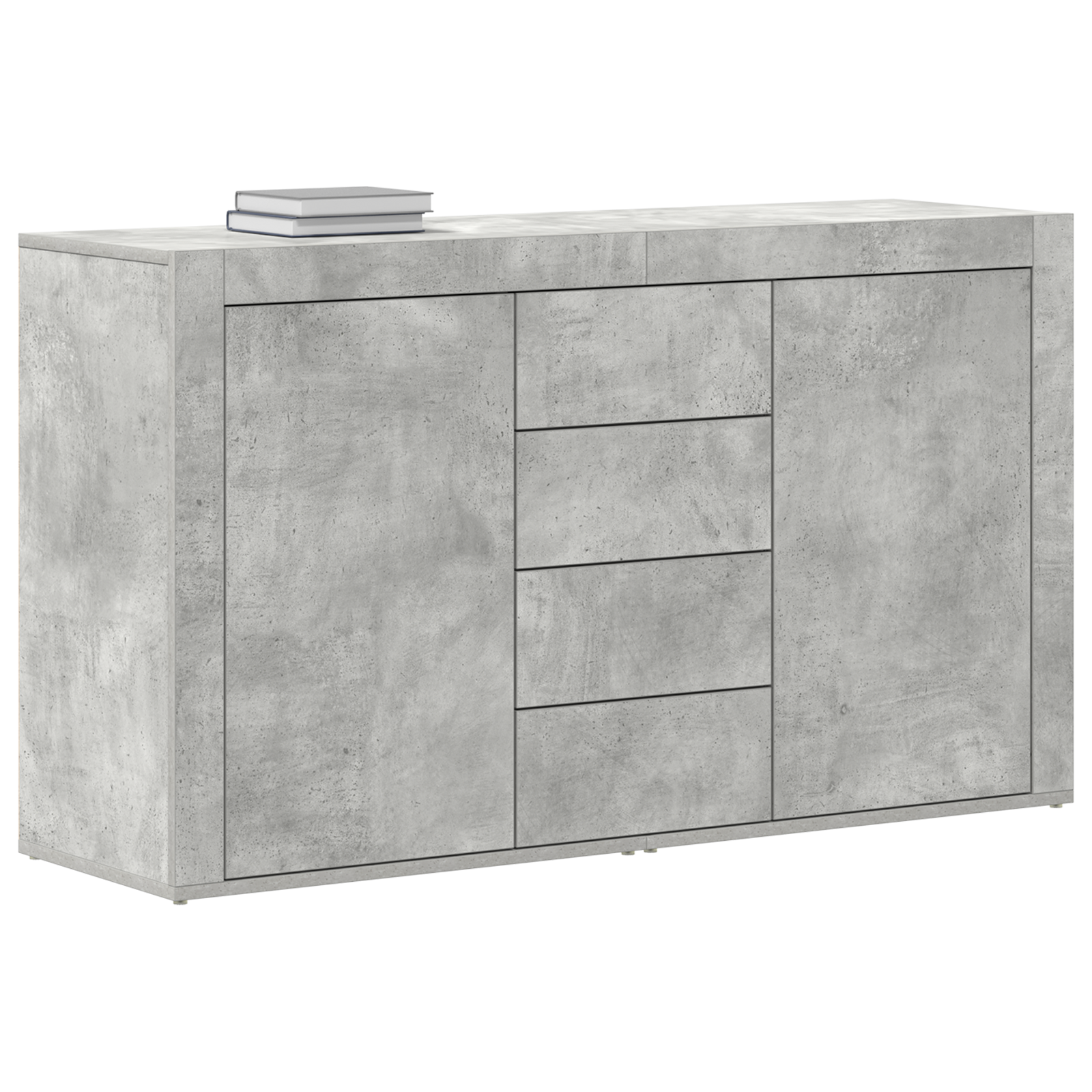 Buffet vidaXL Gris béton Bois d'ingénierie 120 x 36 x 69 cm Rangement