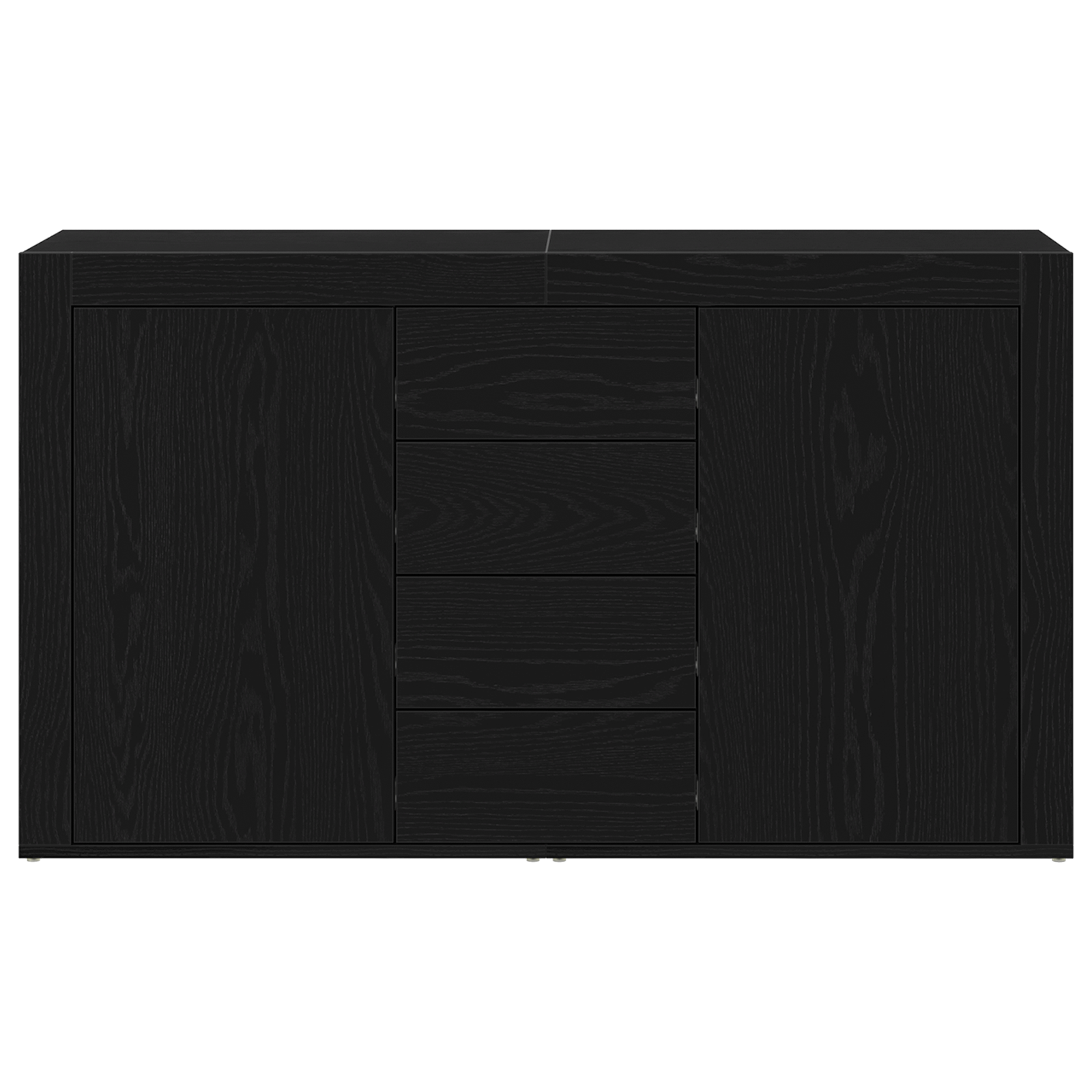 Buffet Chêne noir Bois d'ingénierie 120 x 36 x 69 cm Rangement
