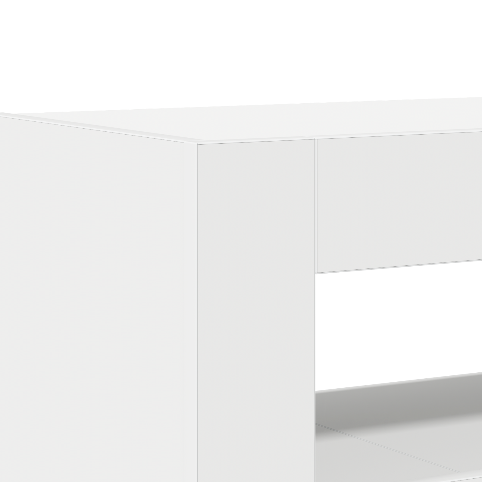 Buffet Blanc Blanc Bois d'ingénierie 116 x 30 x 75 cm Moderne