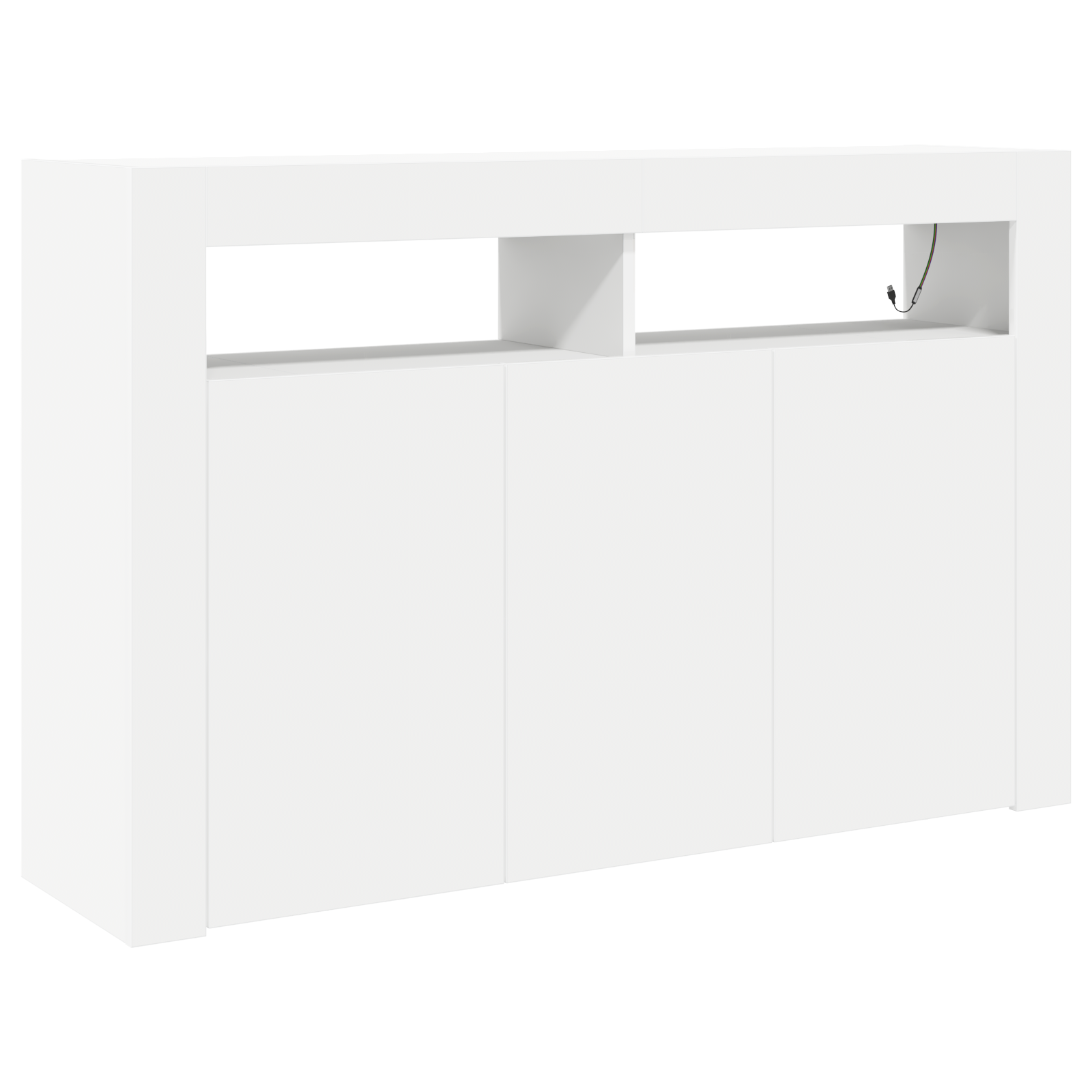 Buffet Blanc Blanc Bois d'ingénierie 116 x 30 x 75 cm Moderne