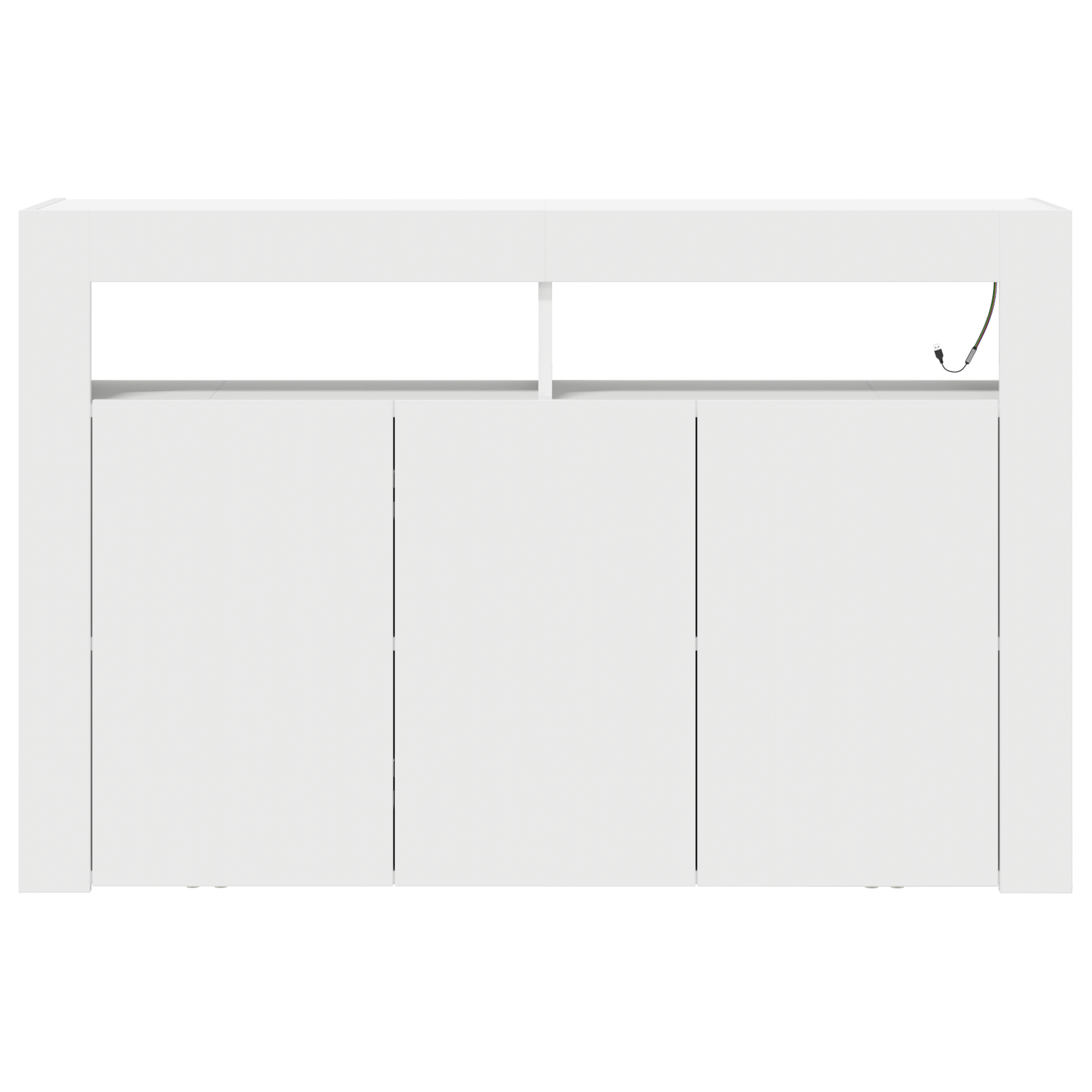 Buffet Blanc Blanc Bois d'ingénierie 116 x 30 x 75 cm Moderne
