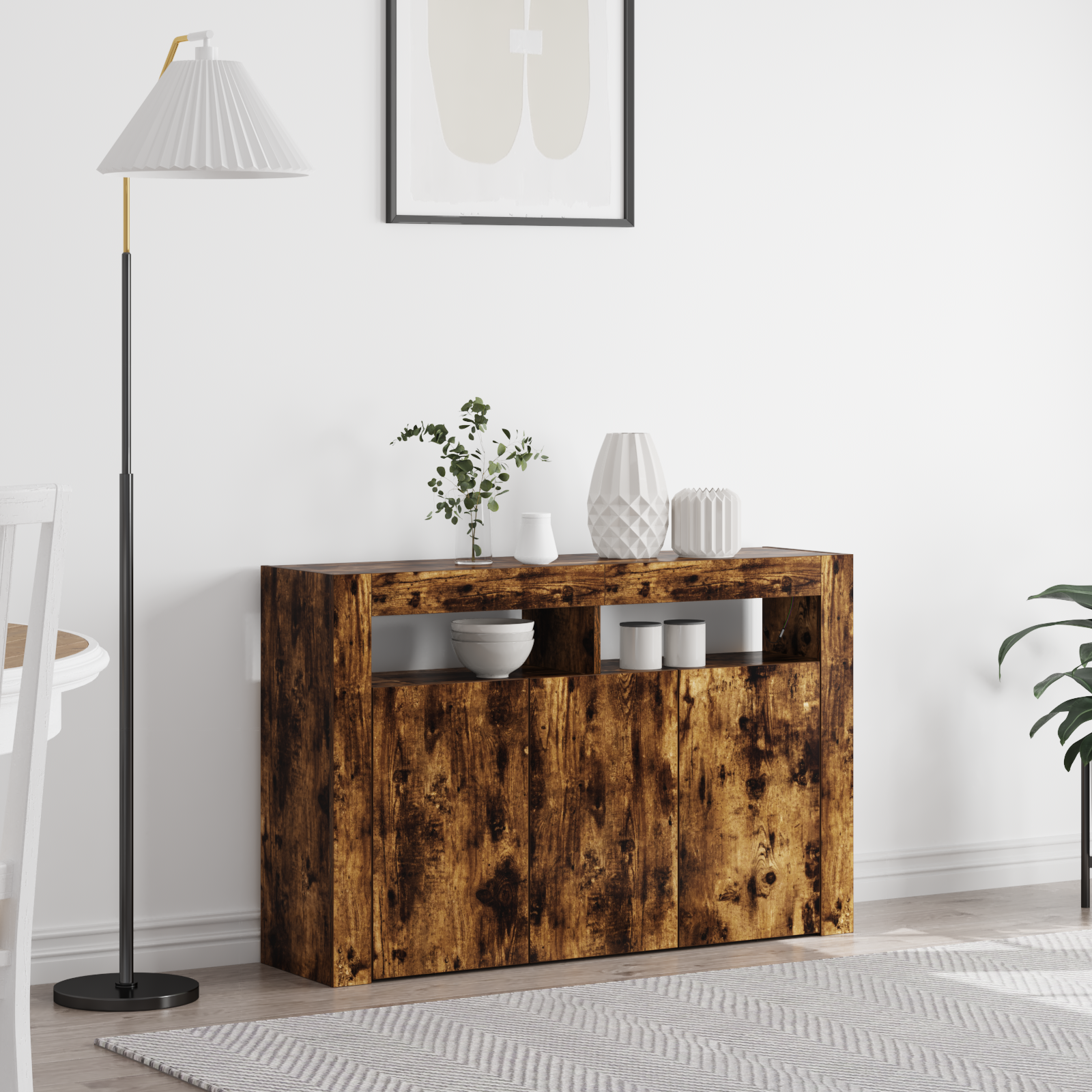 Buffet Chêne Fumé Bois d'Ingénierie 116 x 30 x 75 cm