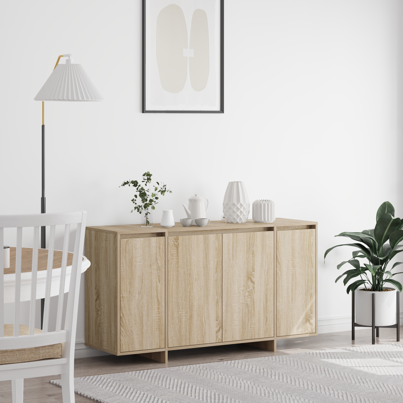 Buffet en chêne Chêne Sonoma Bois d'ingénierie 135 x 41 x 75 cm