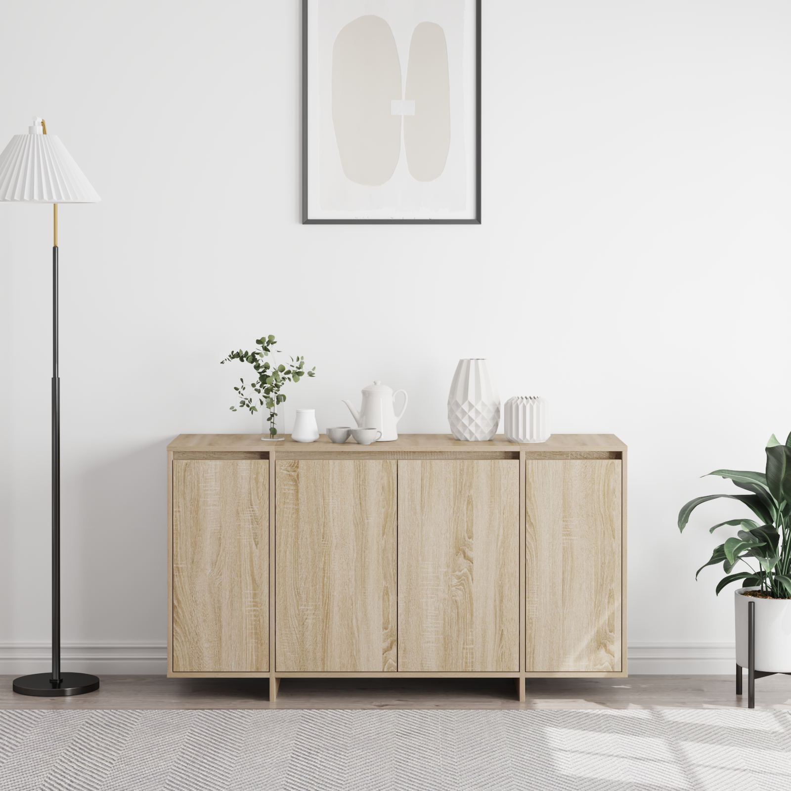 Buffet en chêne Chêne Sonoma Bois d'ingénierie 135 x 41 x 75 cm