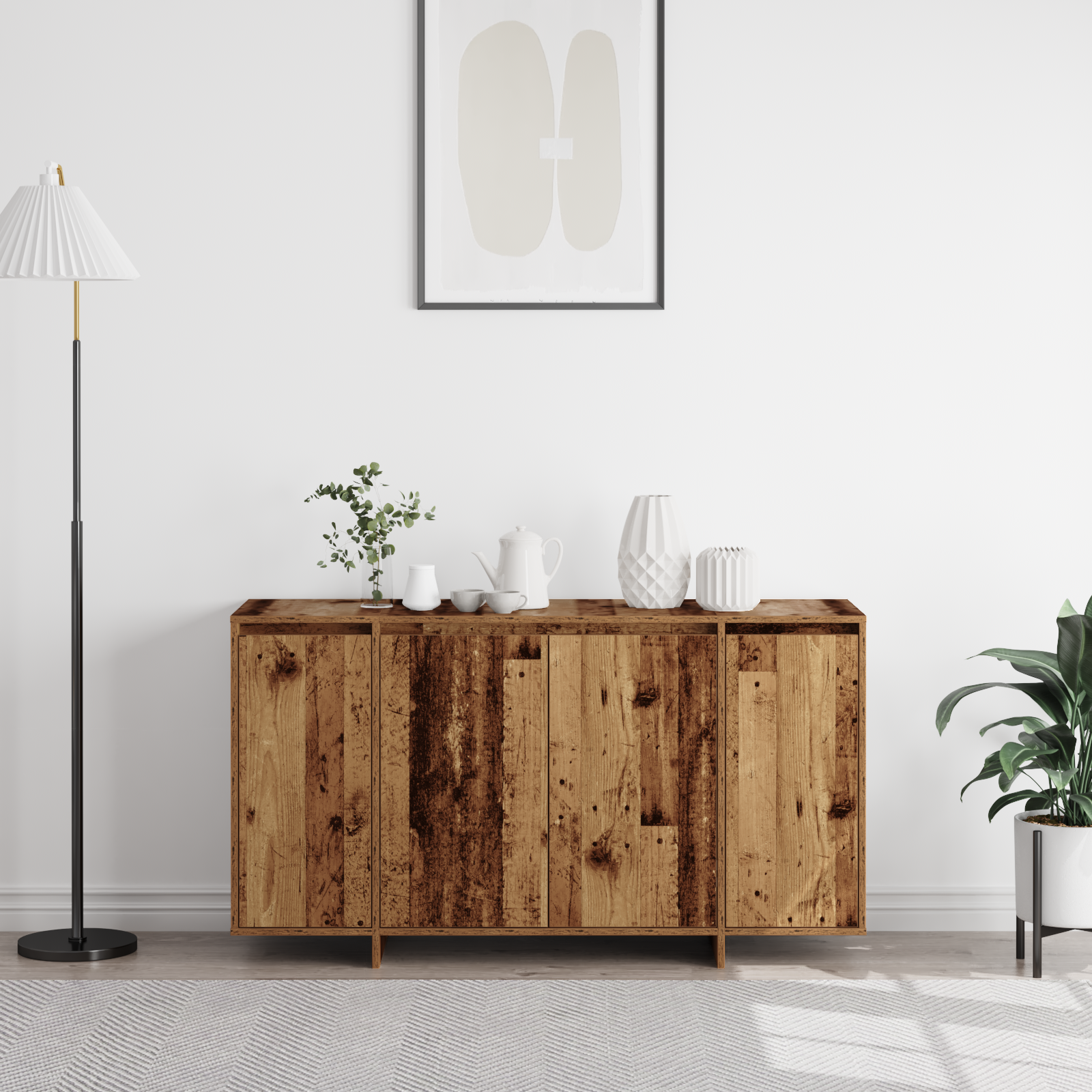 Buffet en Bois Ancien Bois ancien Bois massif récupéré