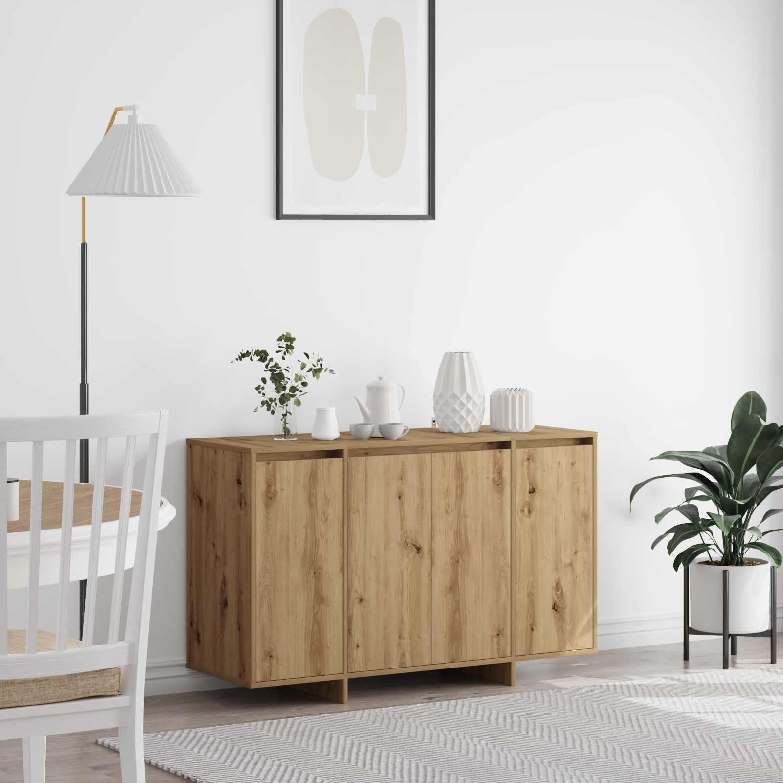 Buffet en chêne Fait main bois d'ingénierie 120 x 41 x 75 cm