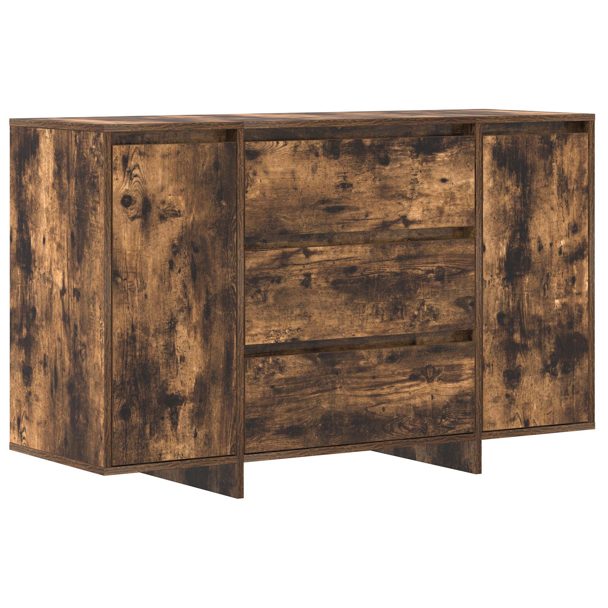 Buffet Chêne Fumé 120x41x75 cm Bois d'Ingénierie