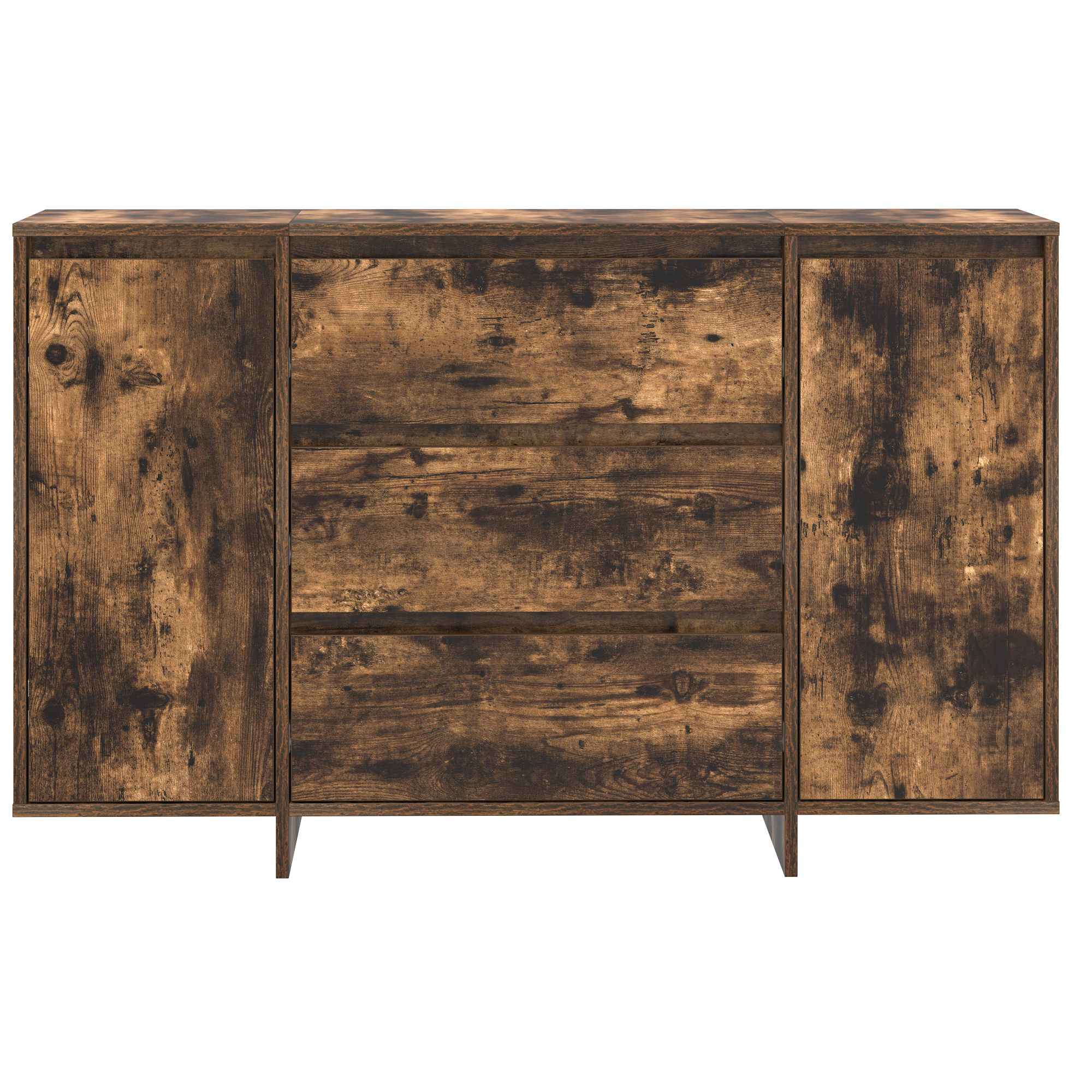Buffet Chêne Fumé 120x41x75 cm Bois d'Ingénierie