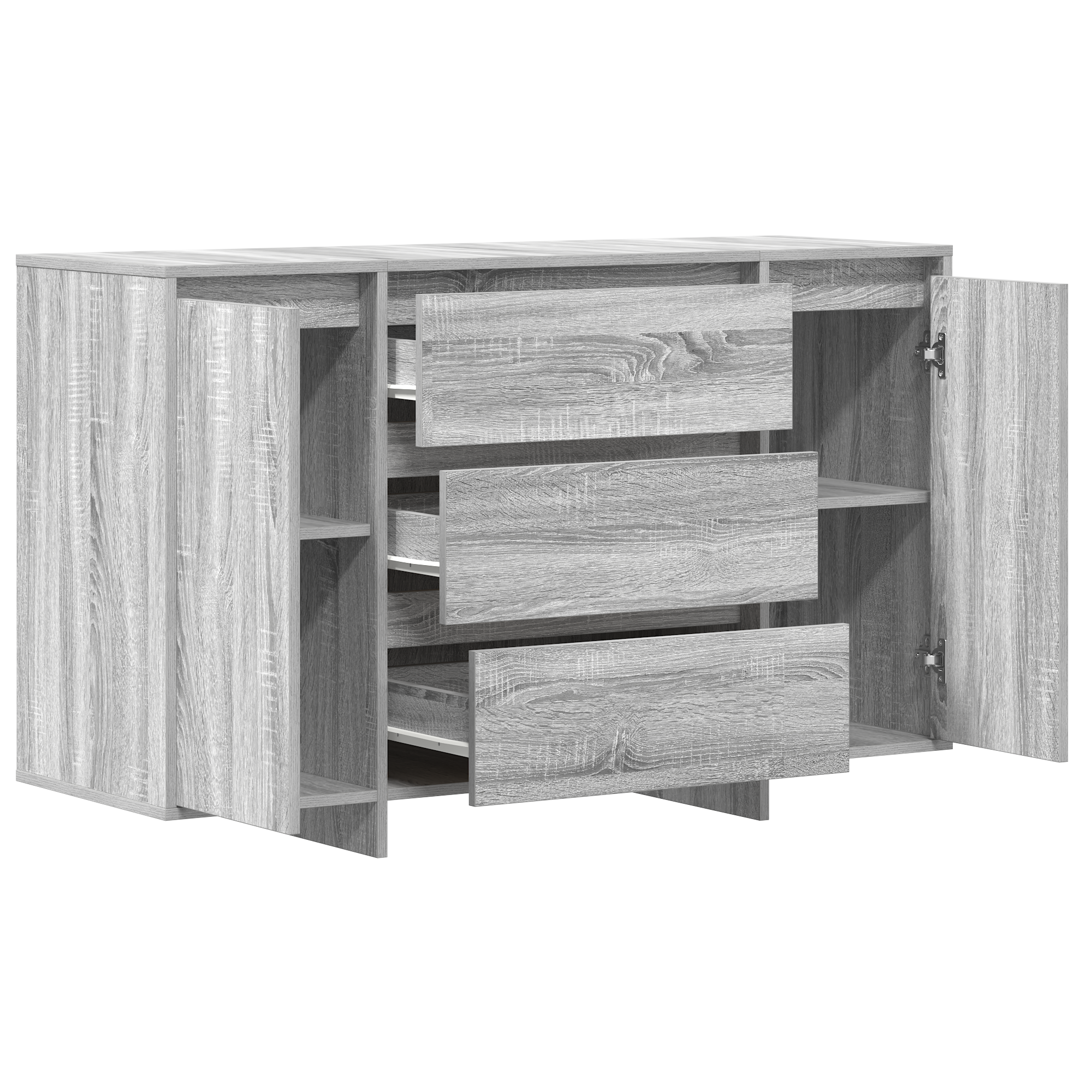 Buffet Gris Sonoma 120x41x75 cm en Bois d'ingénierie