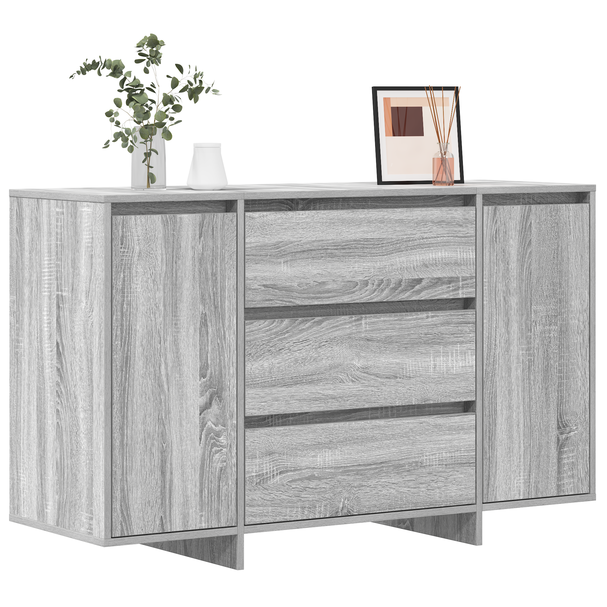 Buffet Gris Sonoma 120x41x75 cm en Bois d'ingénierie