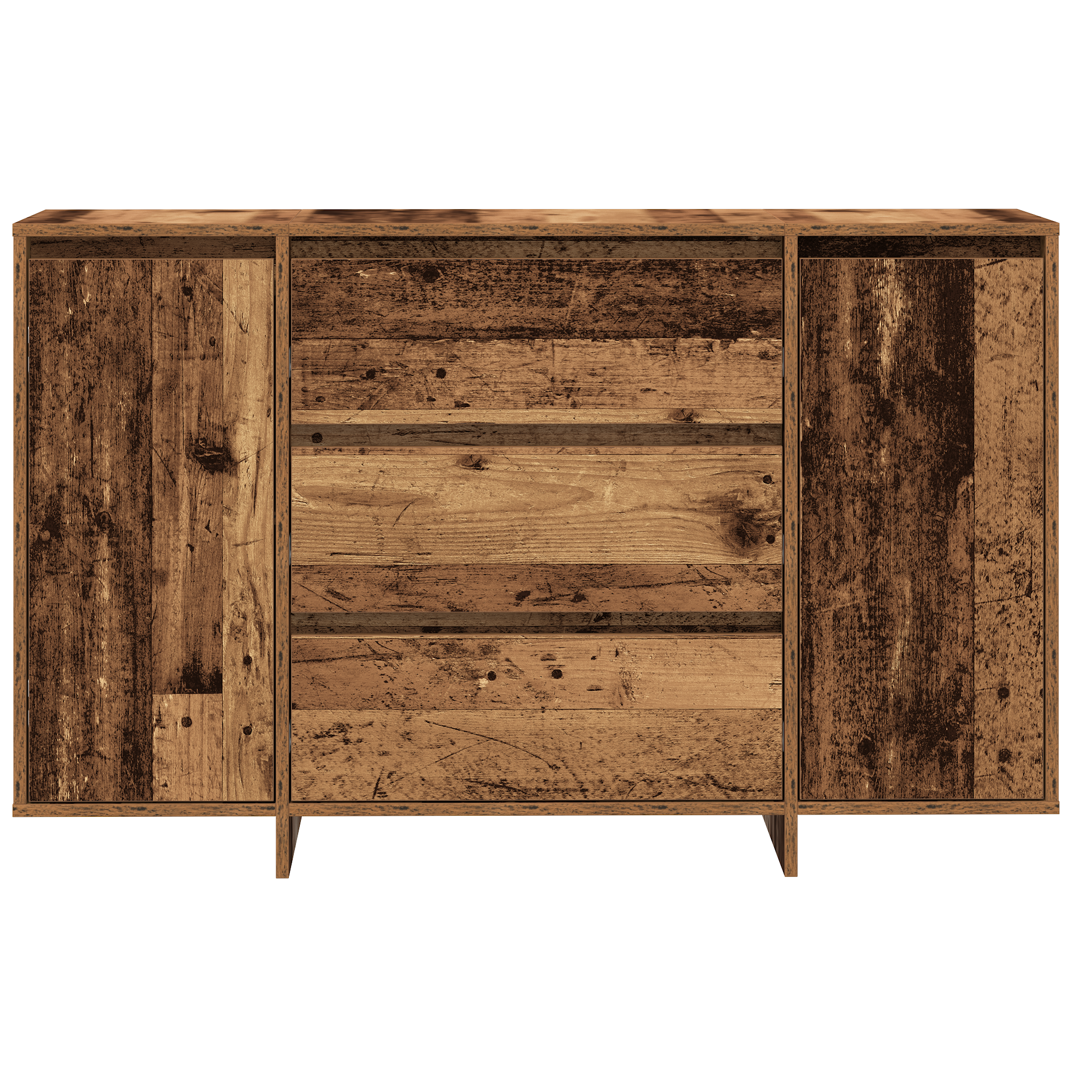 Buffet en bois vieilli 120x41x75 cm en bois d'ingénierie