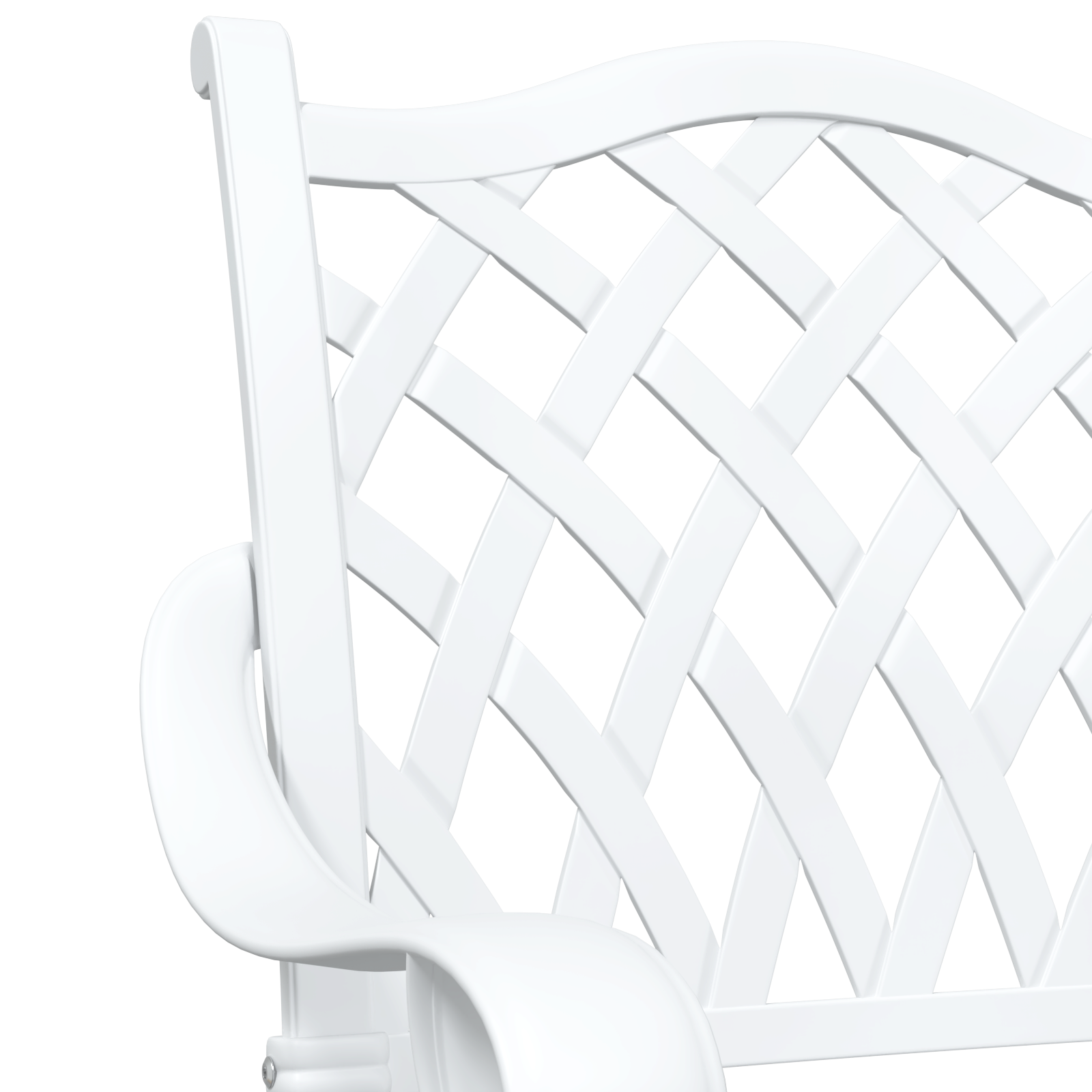 Ensemble Bistro de Jardin 3 Pièces vidaXL en Aluminium Blanc Chaises de jardin vidaXL