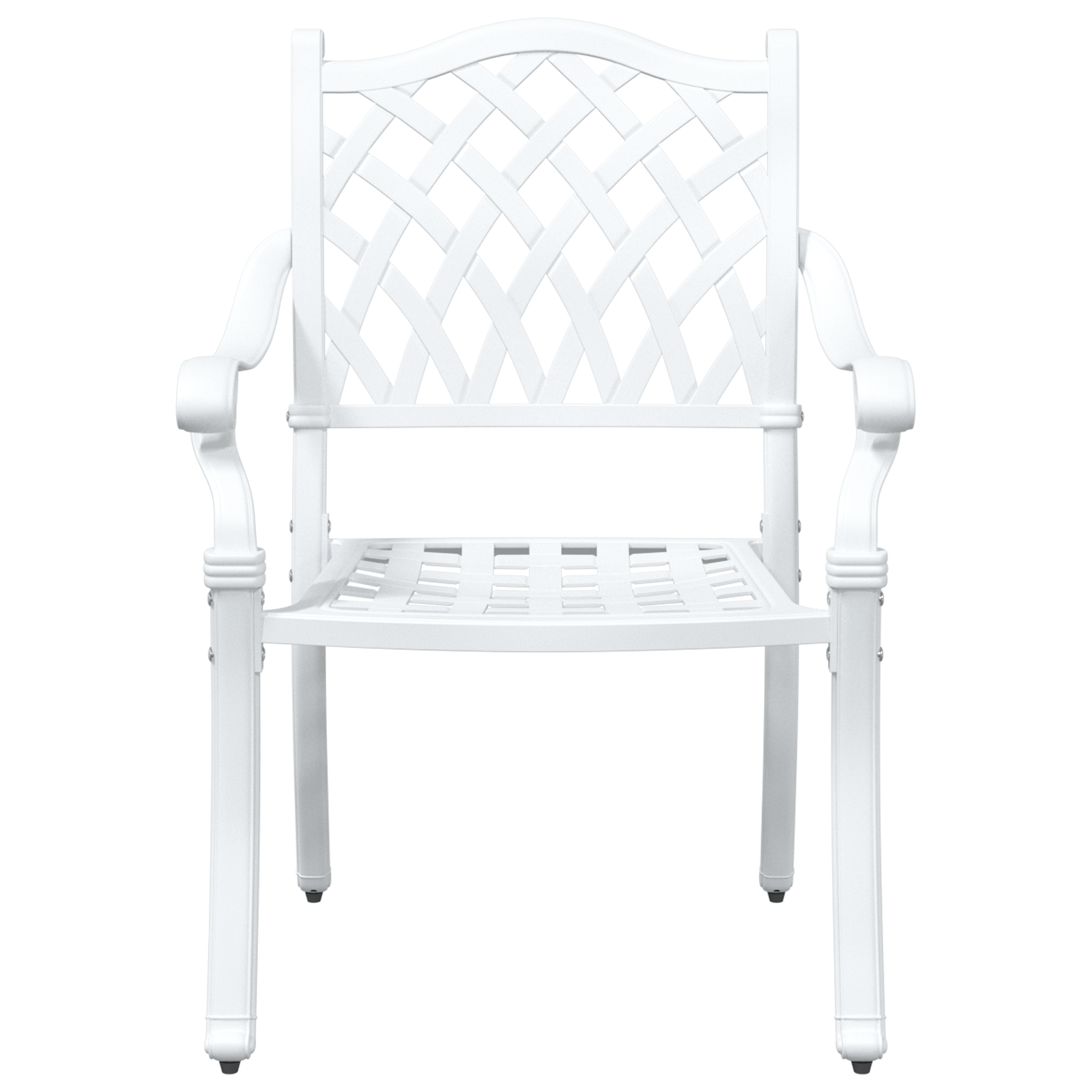 Ensemble Bistro de Jardin 3 Pièces vidaXL en Aluminium Blanc Chaises de jardin vidaXL