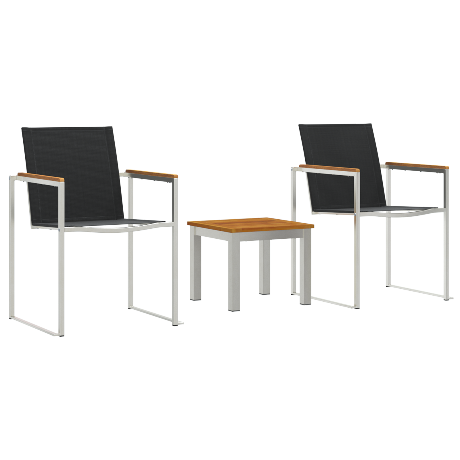 Chaises de salle à manger - 2 pièces. Grises, 60x56x85 cm, en acacia massif. Chaises de jardin vidaXL