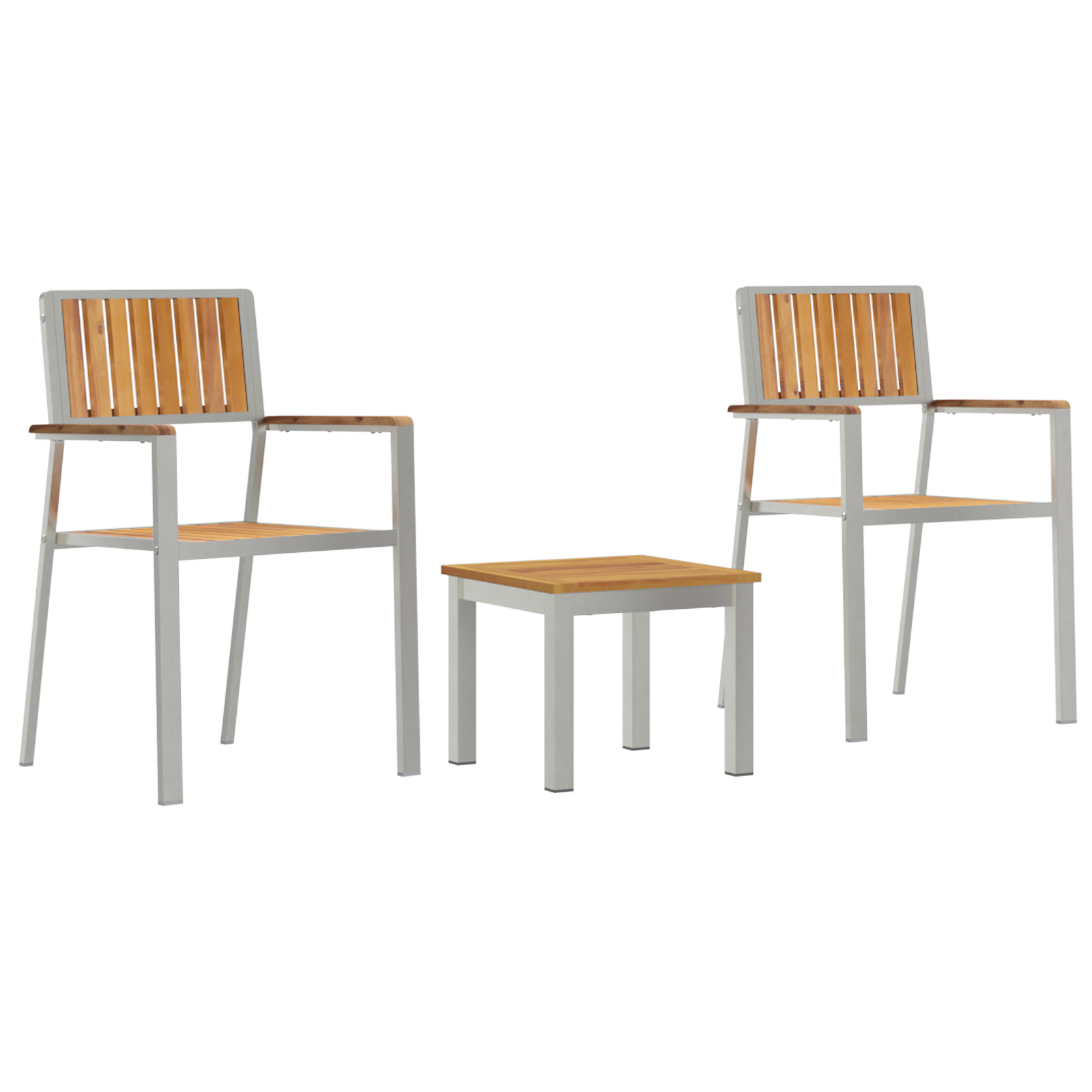 Ensemble de repas de jardin vidaXL 3 pièces en bois massif teck Chaises de jardin vidaXL