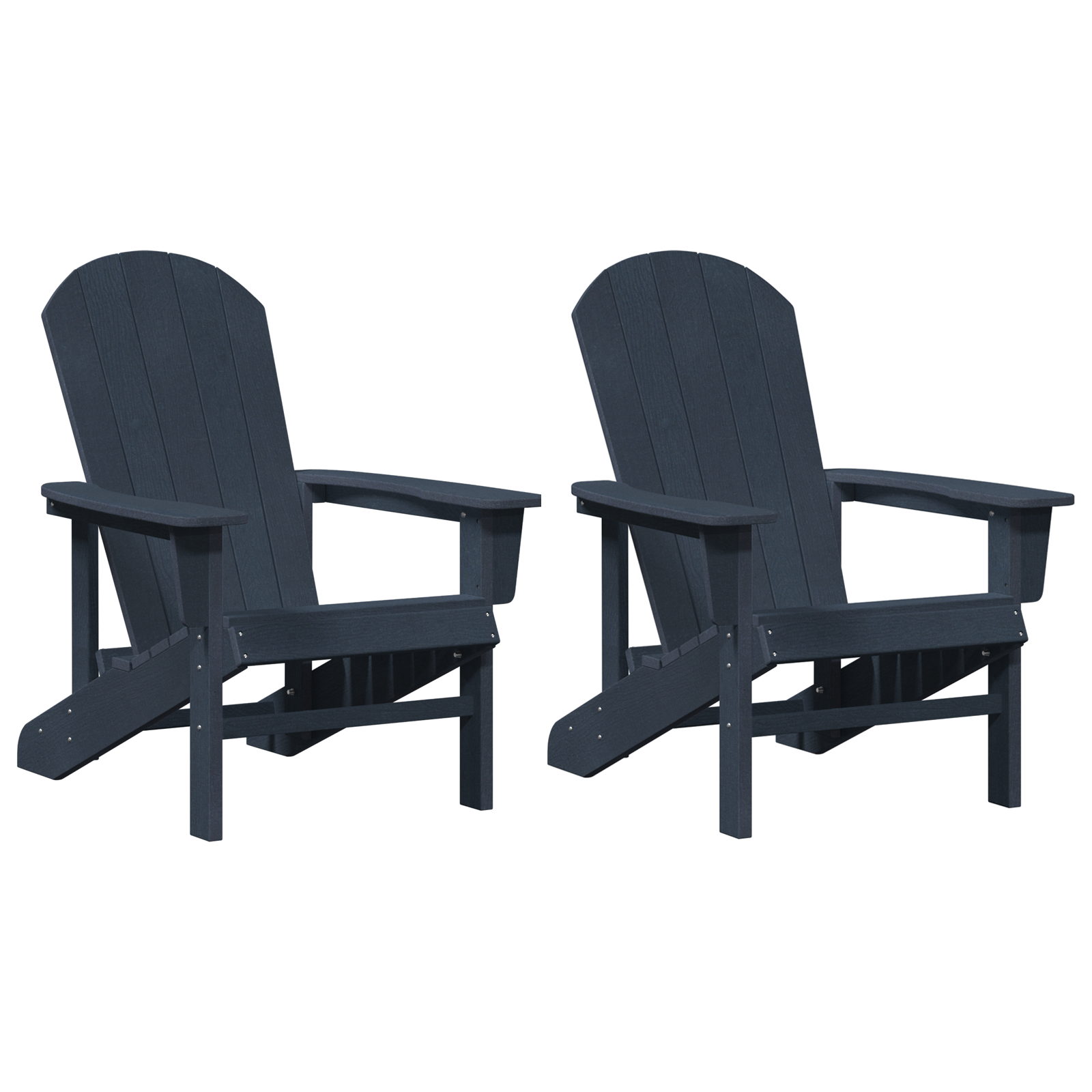 Chaises Adirondack 2 pcs Bleu Marine 74x82x90 cm HDPE Chaises de jardin vidaXL
