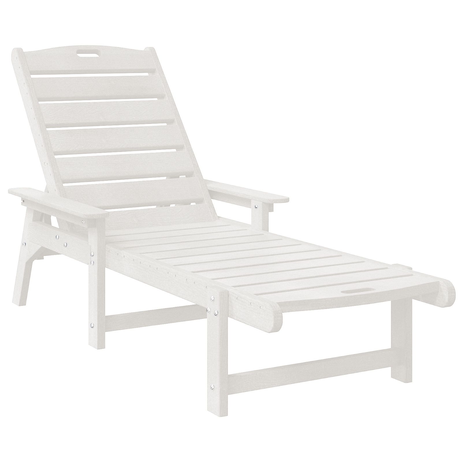 Chaises longues 2 pcs blanches 162x53x98.5 cm HDPE Chaises de jardin vidaXL