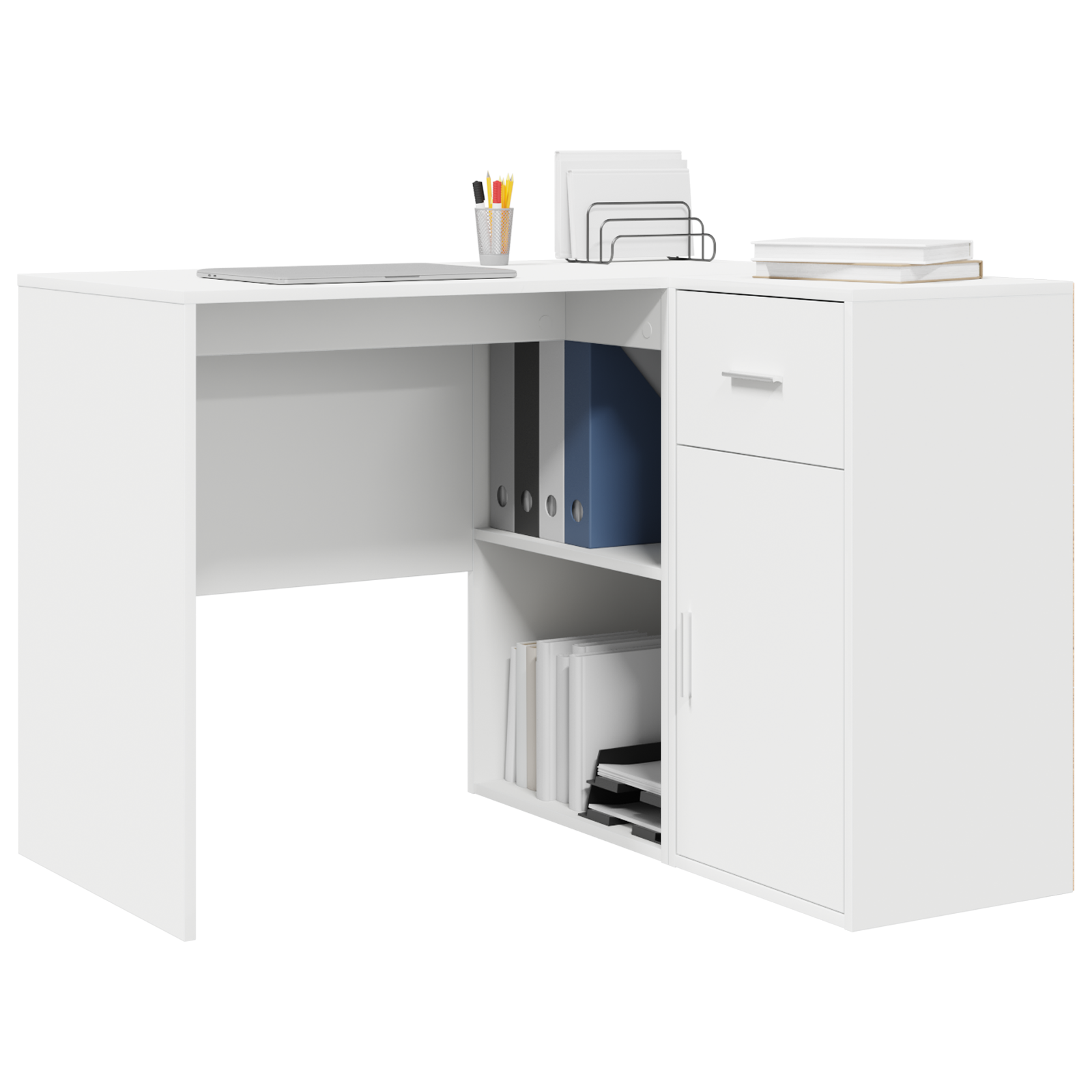 Bureau d'angle avec tiroir Blanc 102 x 88 x 75 cm - XIOS