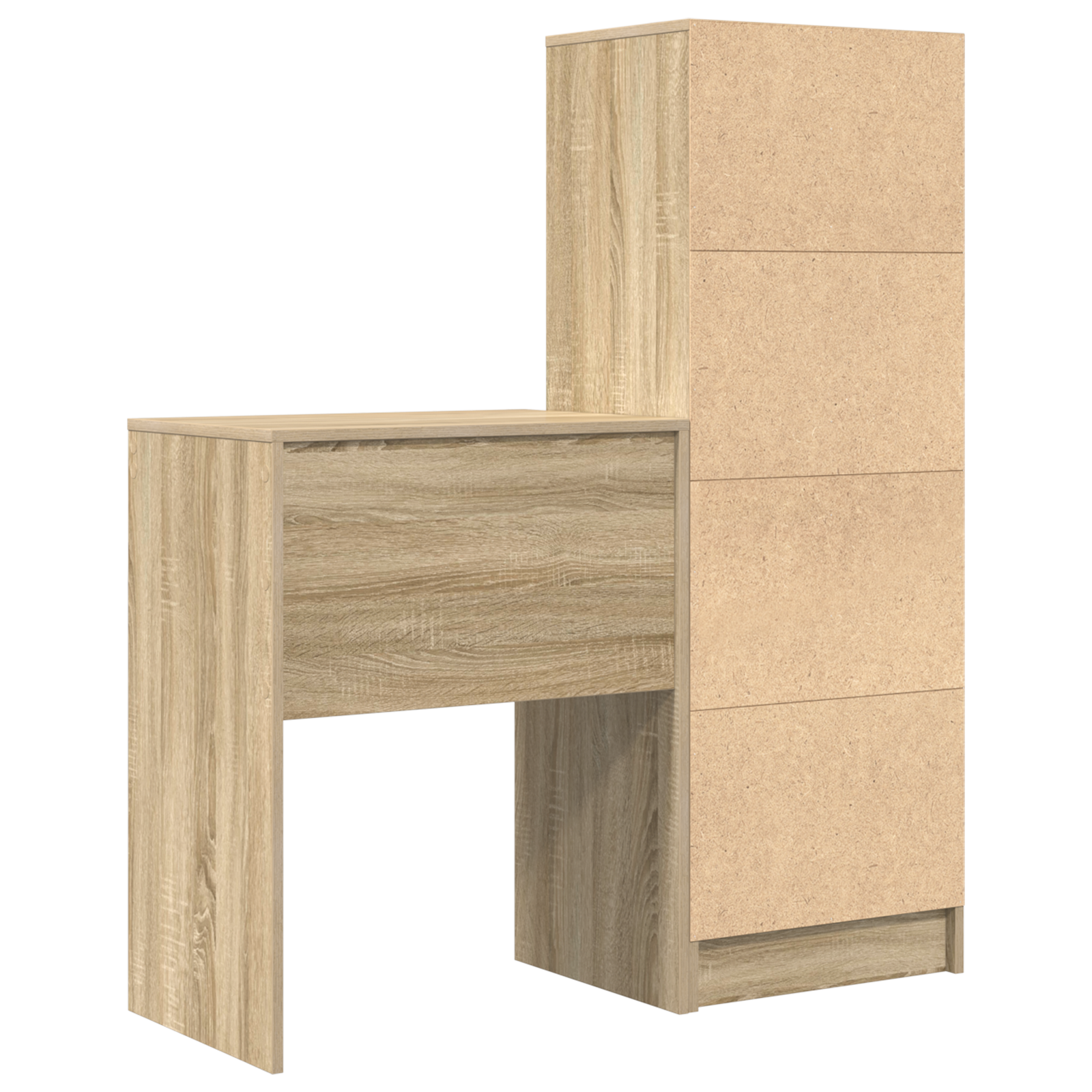 Bureau avec tiroir avec étagère 2 pcs Chêne Sonoma - XIOS