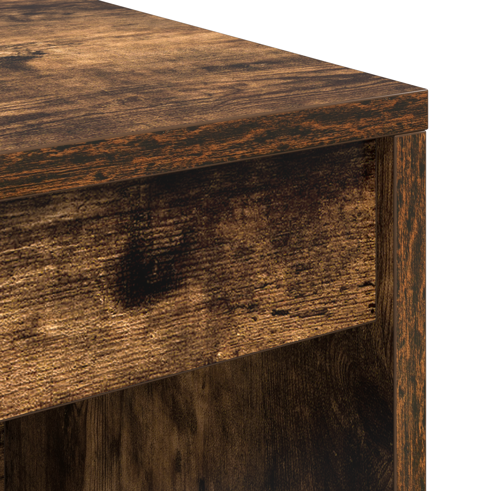Bureau avec rangement Chêne fumé Bois d'ingénierie