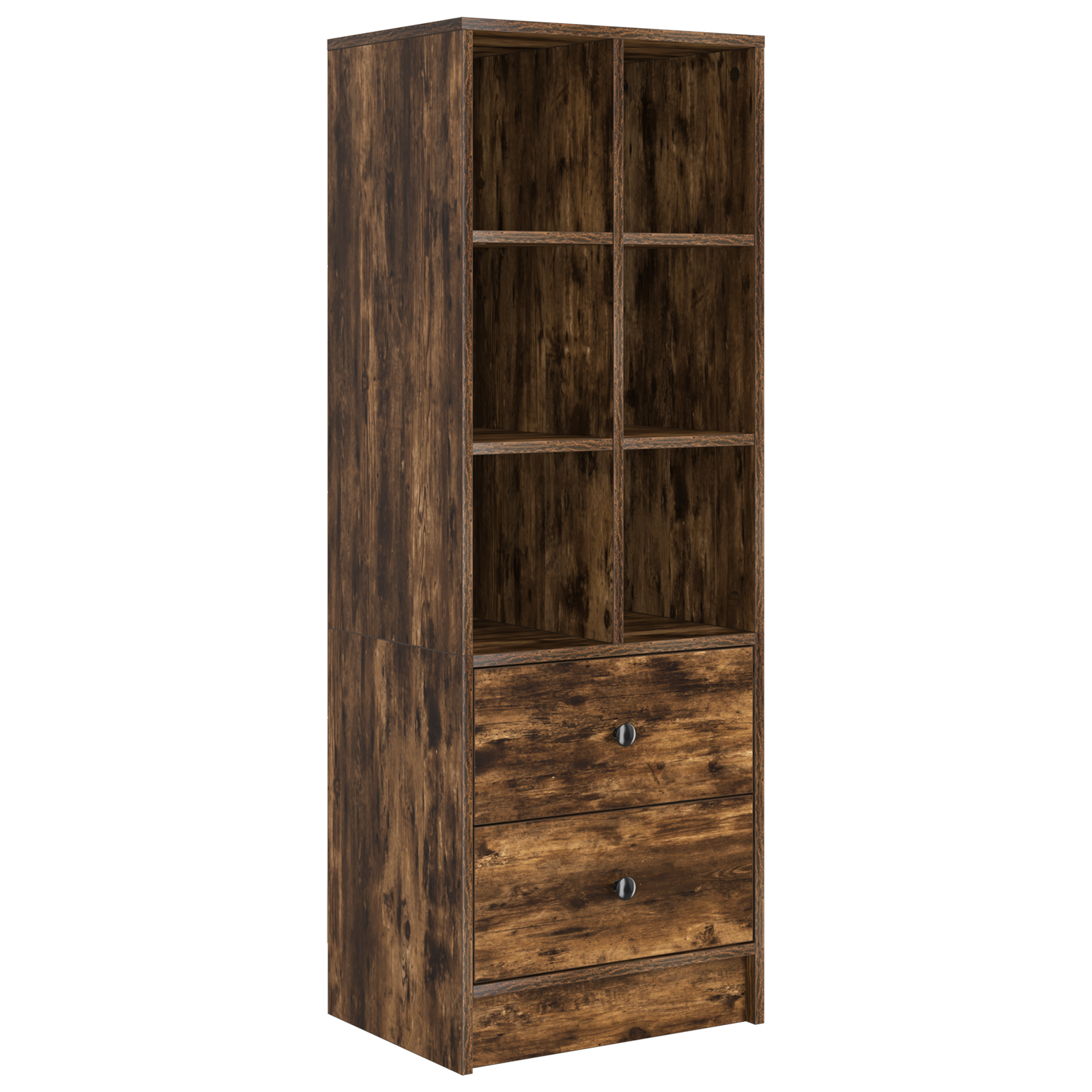 Bureau avec rangement Chêne fumé Bois d'ingénierie