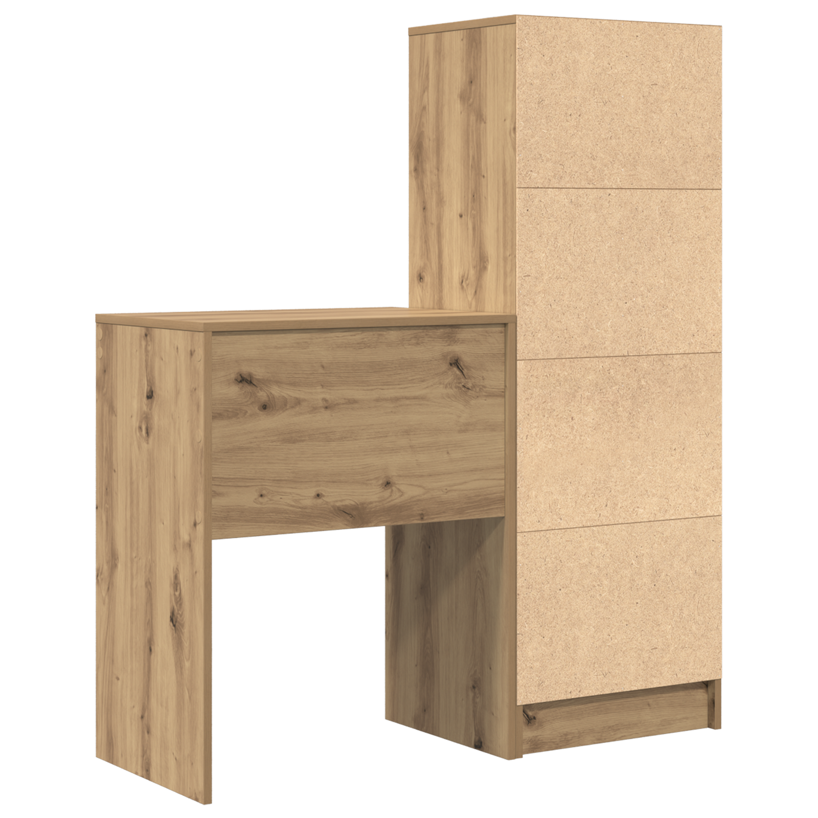 Bureau avec tiroir avec étagère 2 pcs Chêne artisanal - XIOS