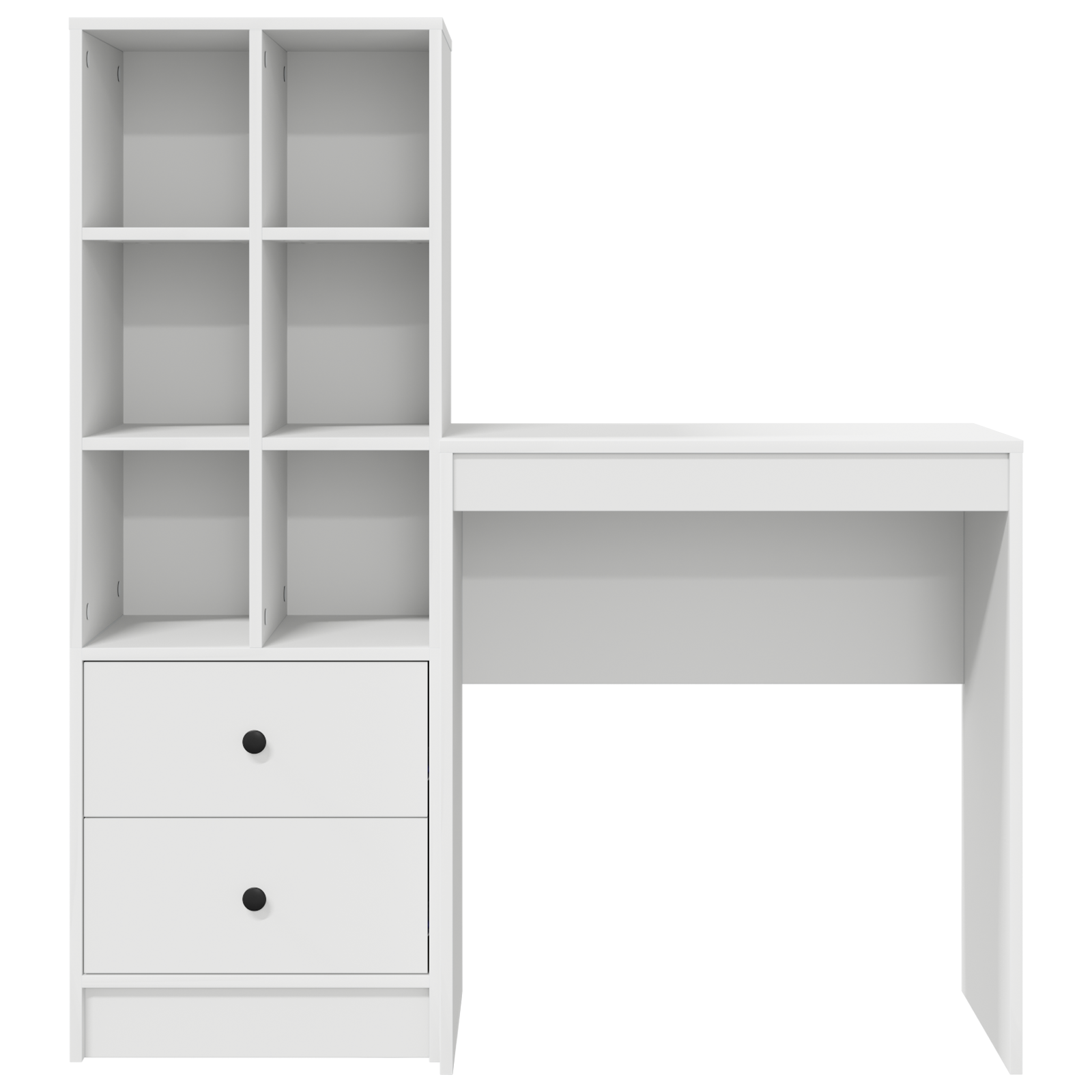 Bureau avec tiroir avec étagère avec stockage 2 pcs Blanc - XIOS