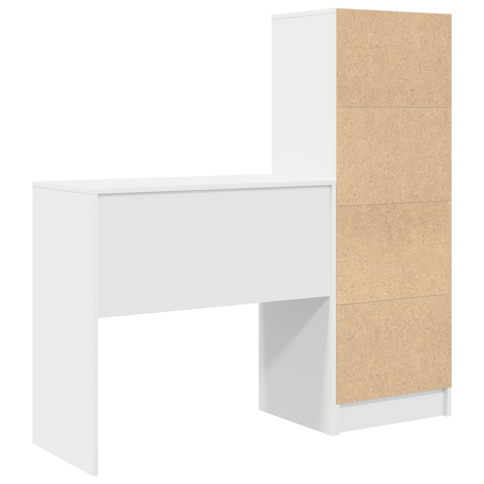 Bureau avec tiroir avec étagère avec stockage 2 pcs Blanc - XIOS