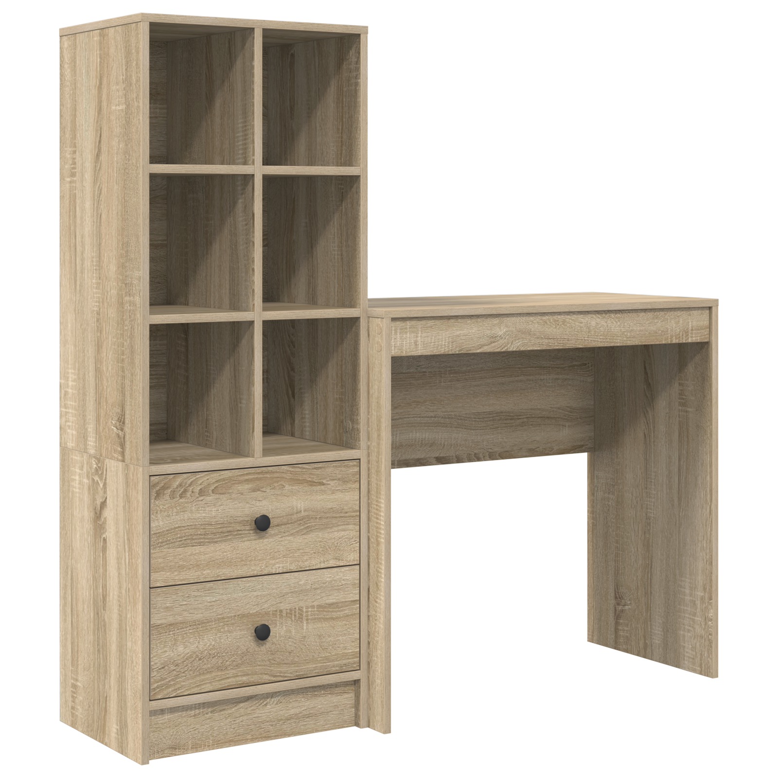 Bureau avec tiroir avec étagère 2 pcs Chêne Sonoma - XIOS