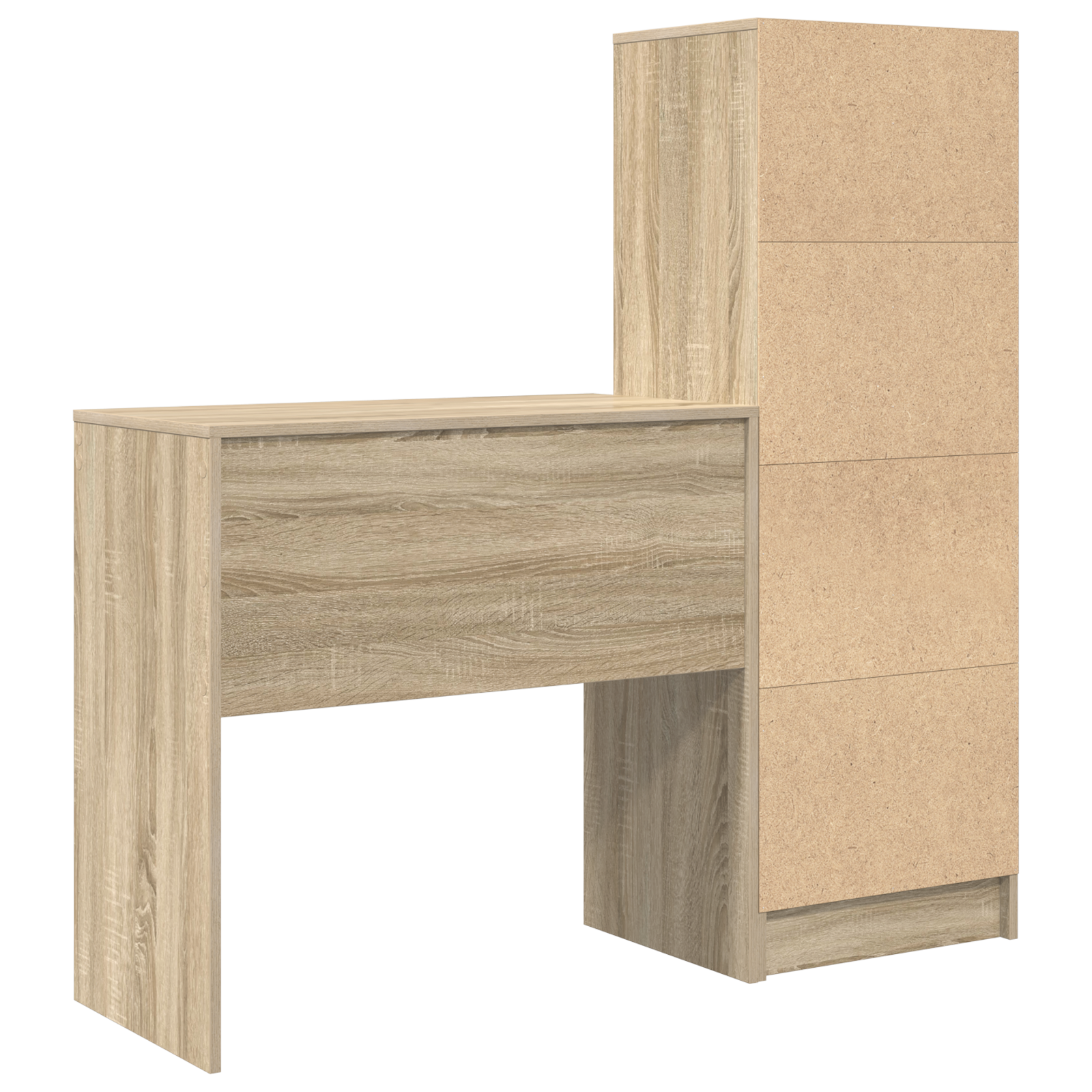 Bureau avec tiroir avec étagère 2 pcs Chêne Sonoma - XIOS