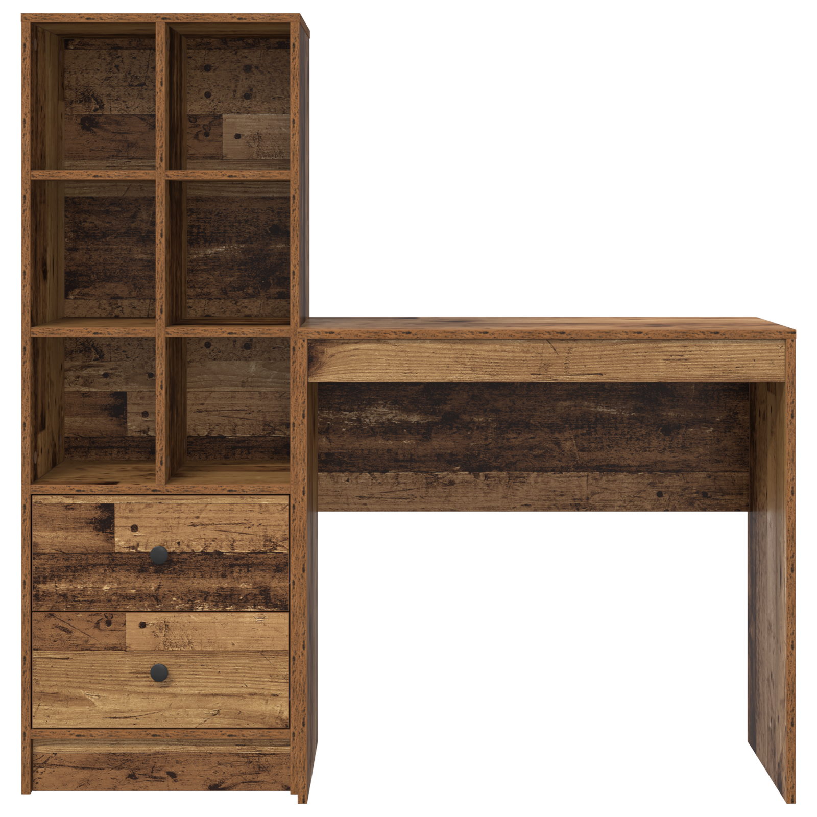 Bureau avec tiroir avec étagère avec stockage 2 pcs Bois ancien - XIOS