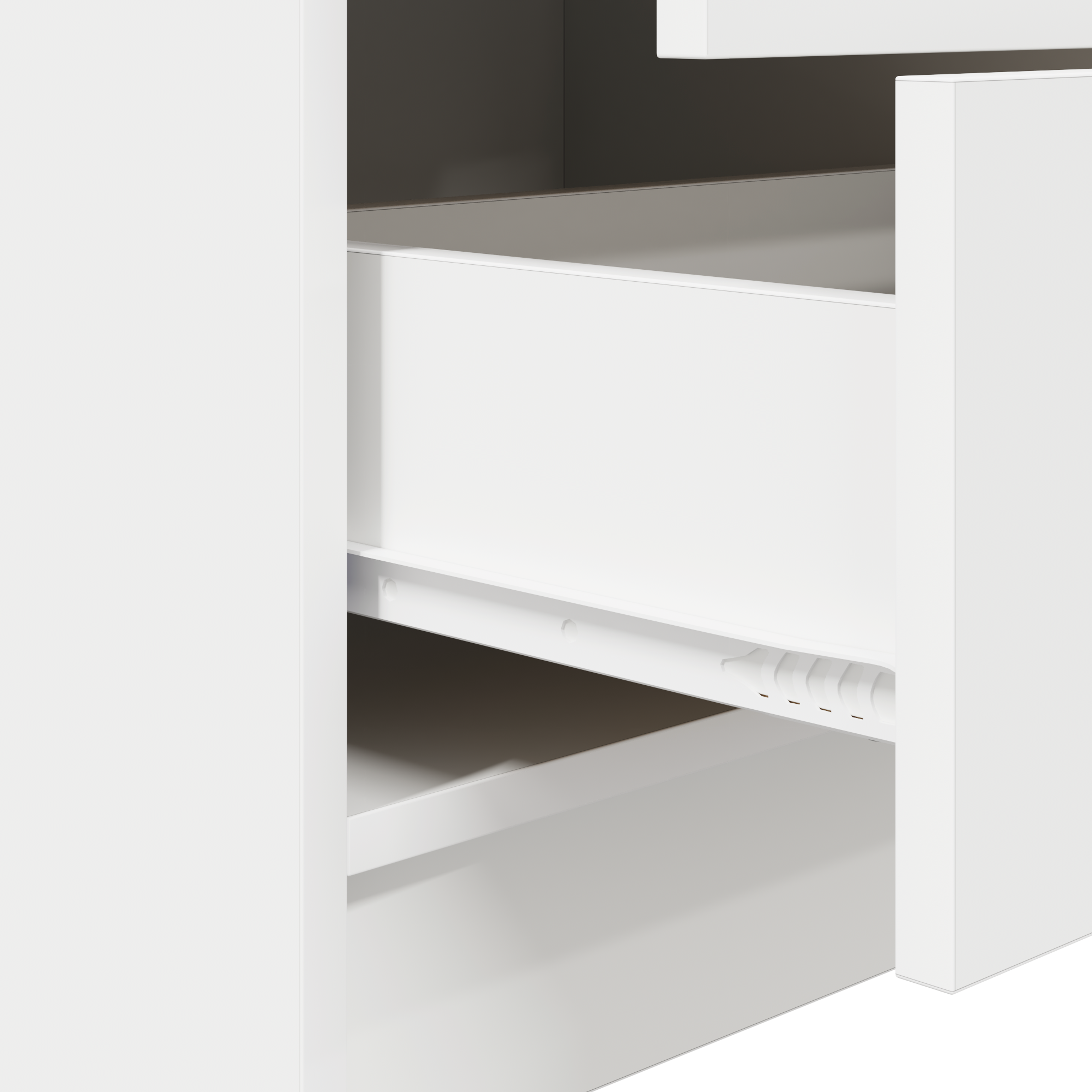 Bureau avec tiroir avec étagère avec stockage 2 pcs Blanc - XIOS