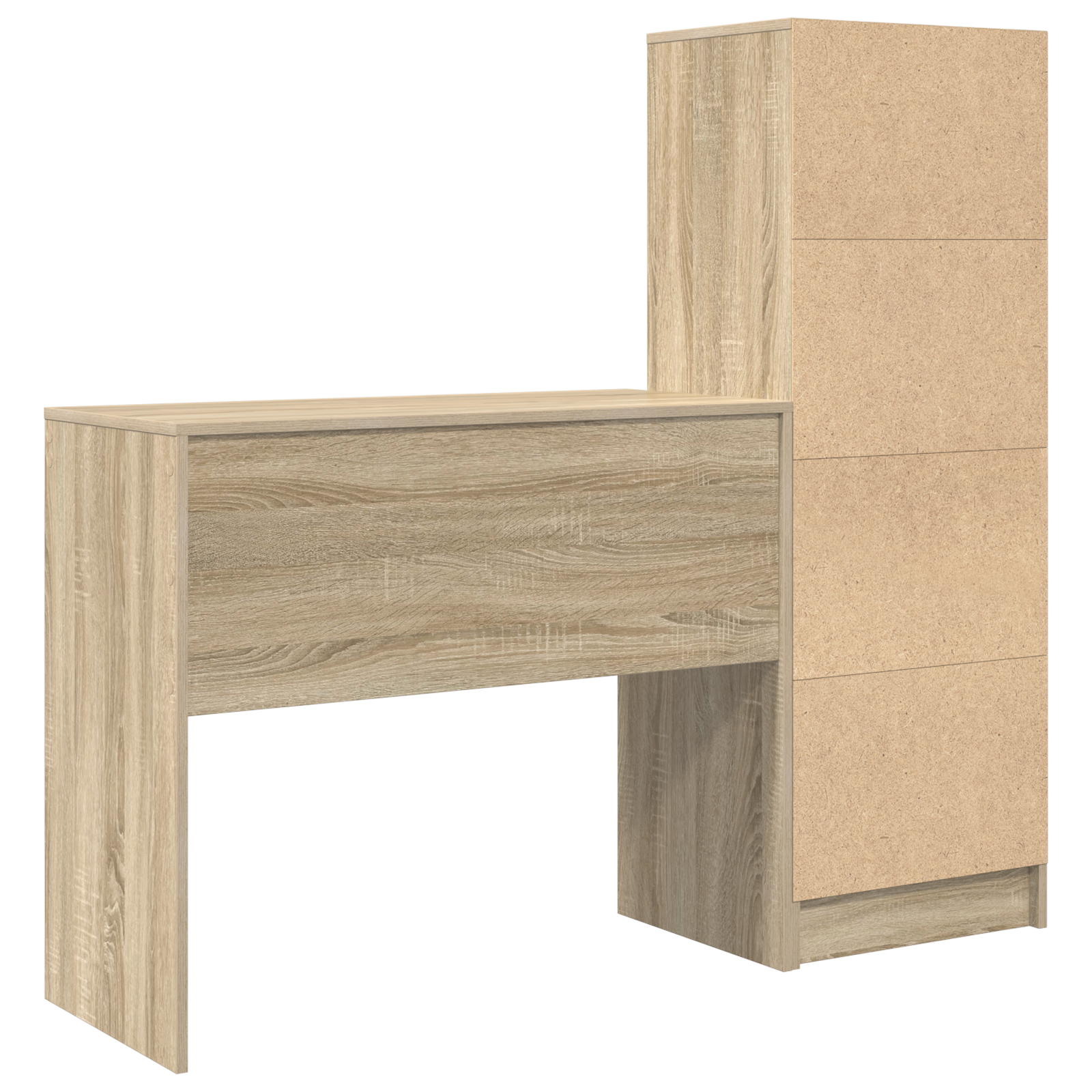 Bureau avec tiroir avec étagère 2 pcs Chêne Sonoma - XIOS