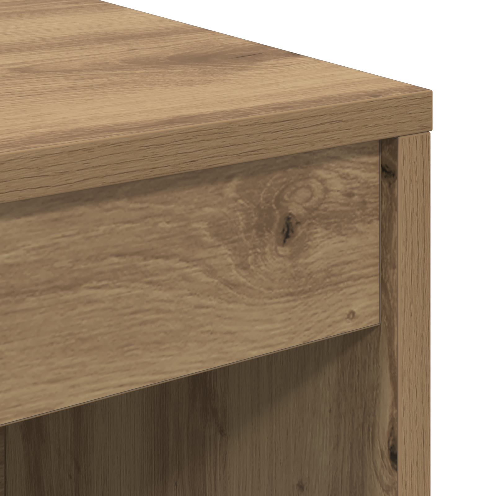 Bureau avec tiroir avec étagère 2 pcs Chêne artisanal - XIOS