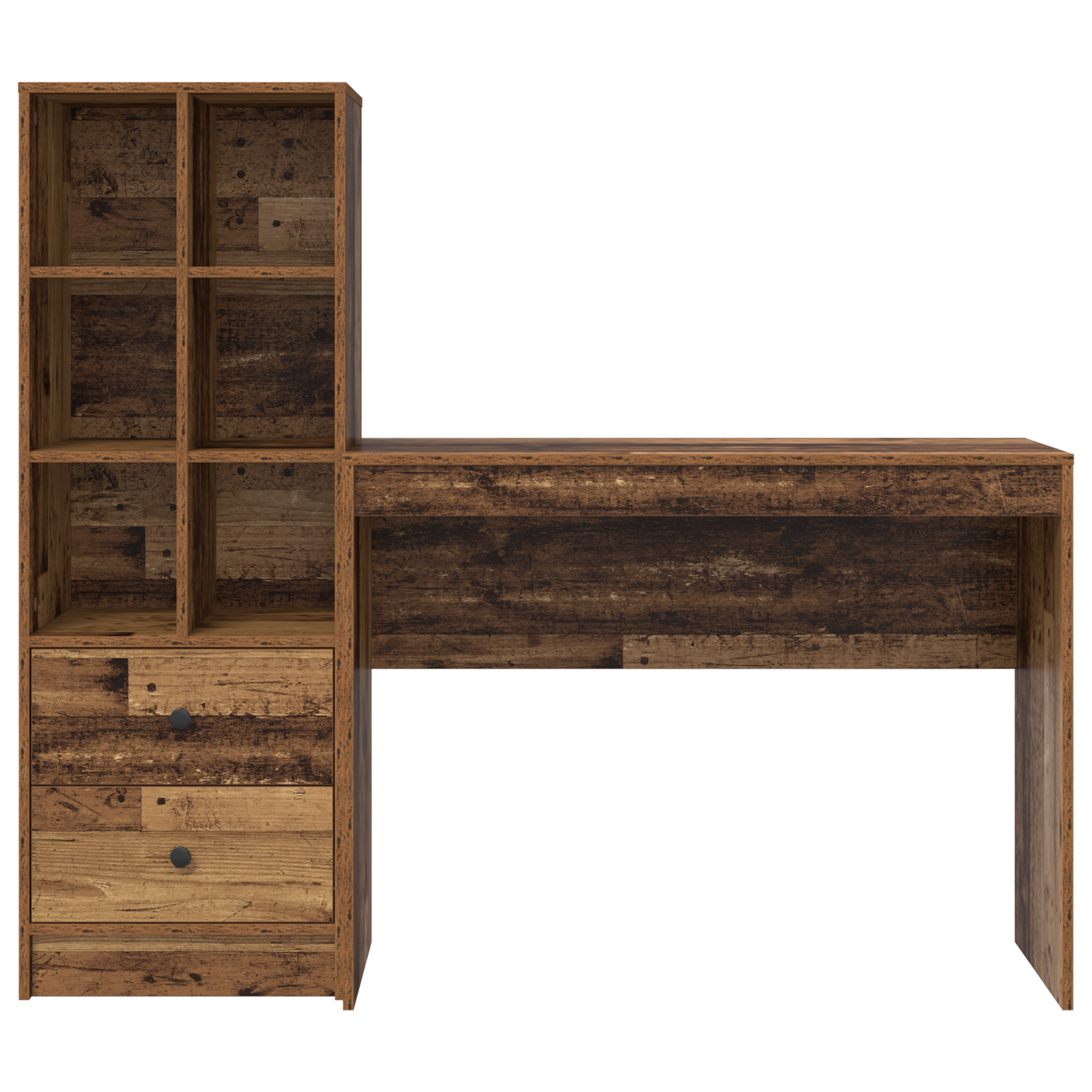 Bureau avec tiroir avec étagère avec stockage 2 pcs Bois ancien - XIOS