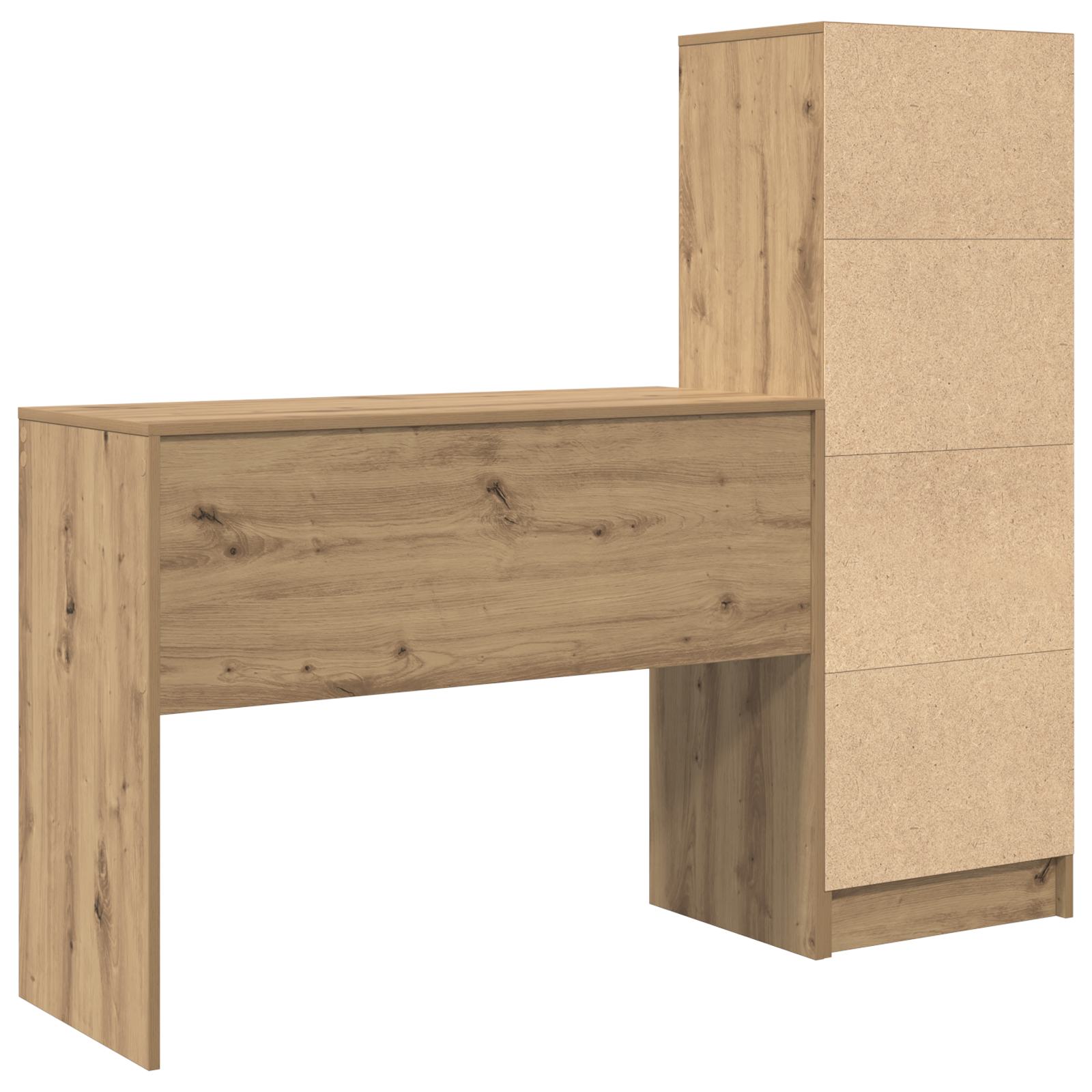 Bureau avec tiroir avec étagère 2 pcs Chêne artisanal - XIOS