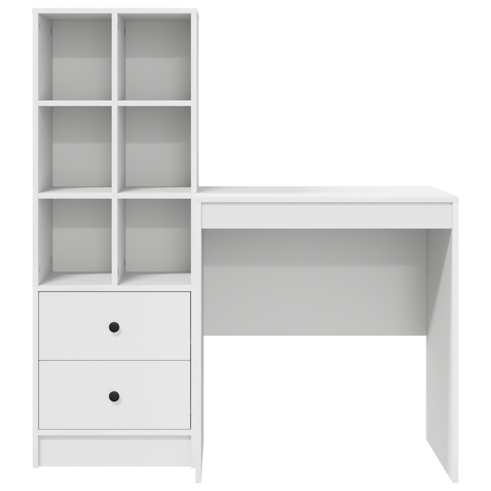 Bureau avec tiroir avec étagère avec stockage 2 pcs Blanc - XIOS