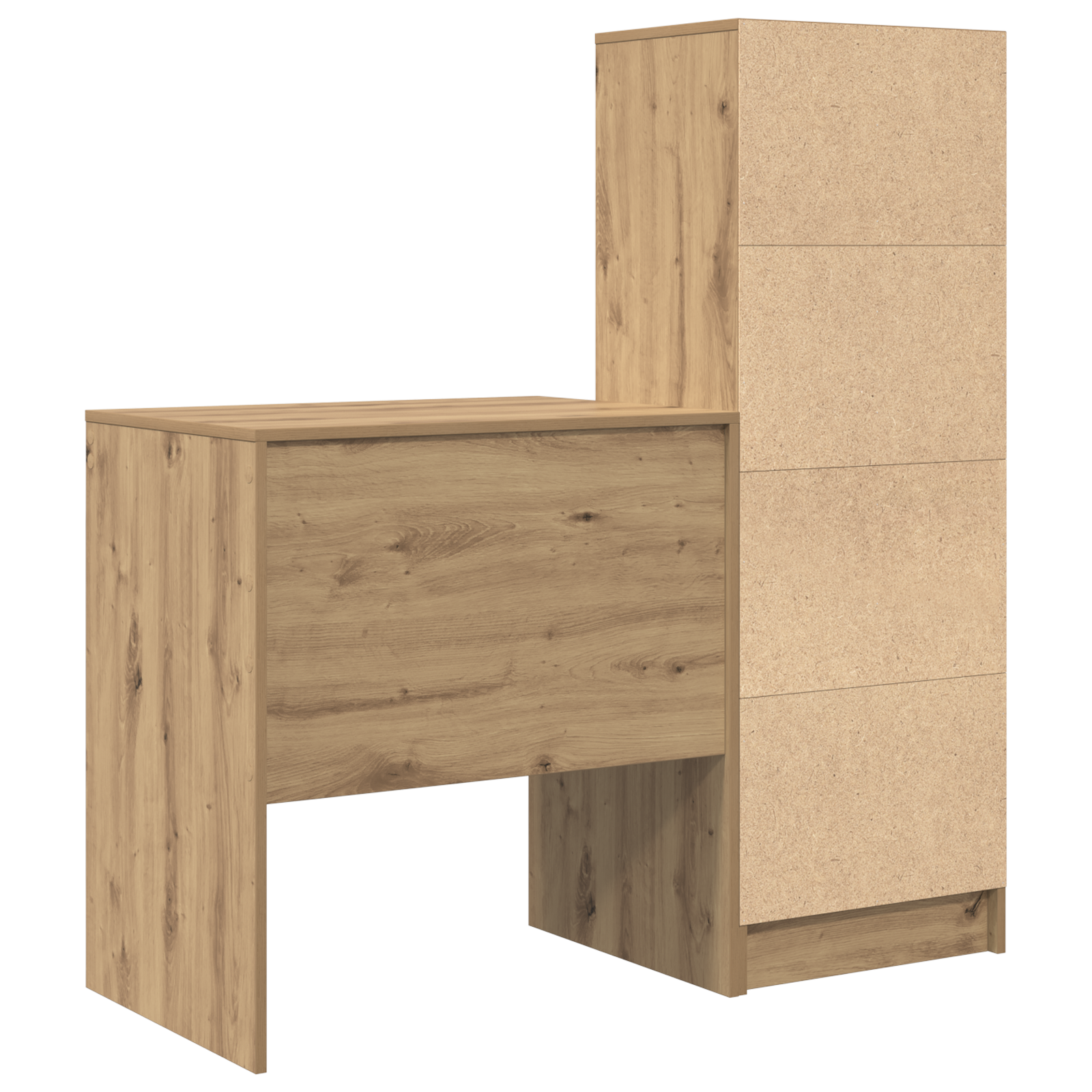 Bureau avec tiroir avec étagère 2 pcs Chêne artisanal - XIOS
