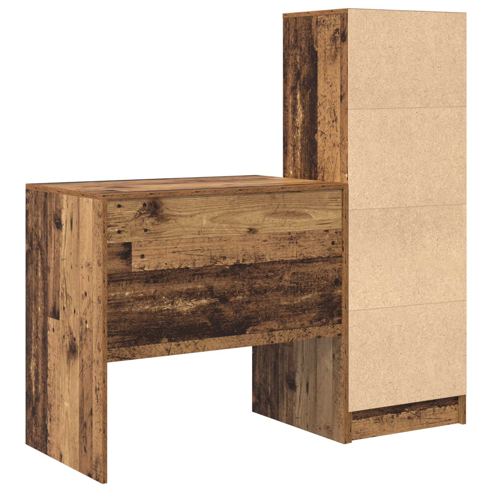 Bureau avec tiroir avec étagère avec stockage 2 pcs Bois ancien - XIOS