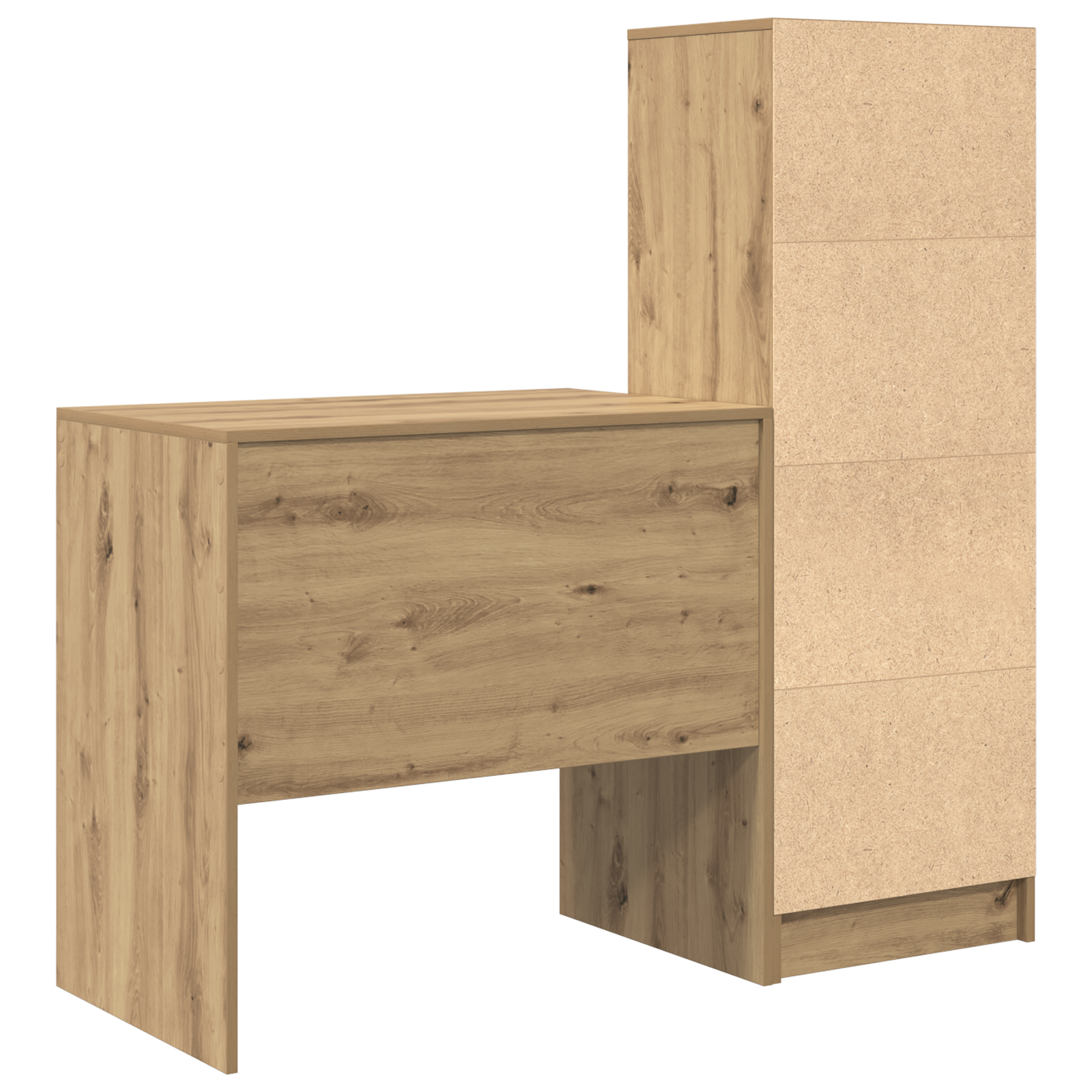 Bureau avec tiroir avec étagère 2 pcs Chêne artisanal - XIOS