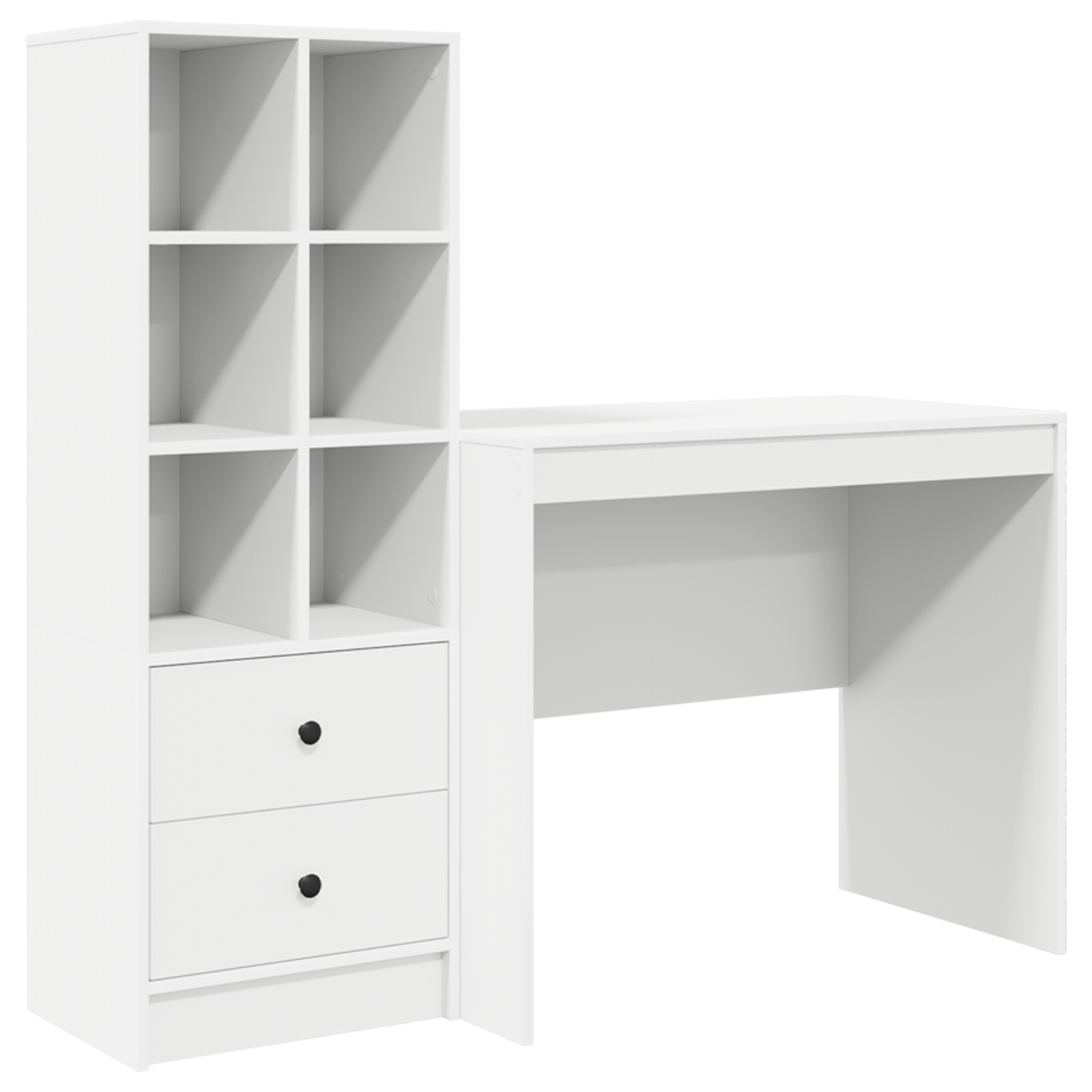 Bureau avec tiroir avec étagère avec stockage 2 pcs Blanc - XIOS