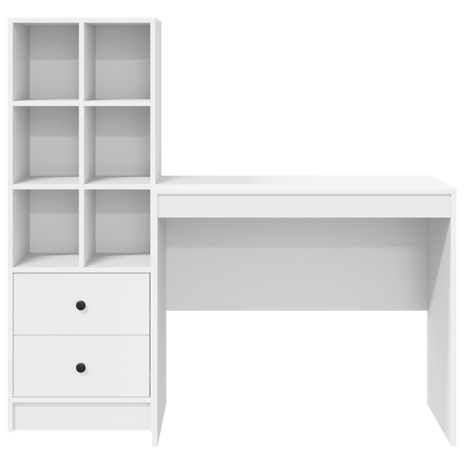 Bureau avec tiroir avec étagère avec stockage 2 pcs Blanc - XIOS