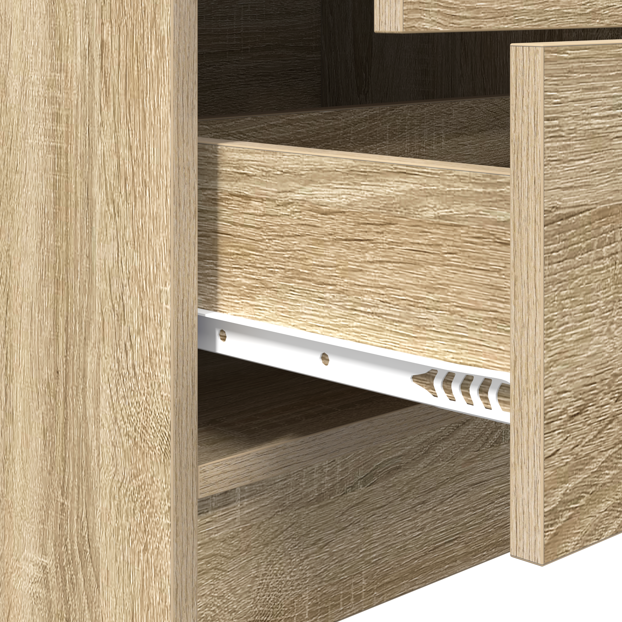 Bureau avec rangement en chêne de Sonoma en bois d'ingénierie