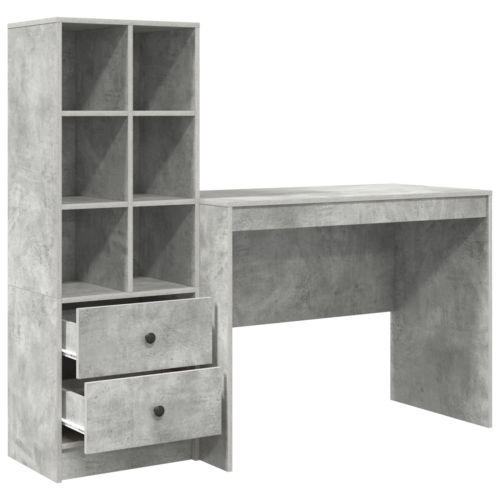 Bureau avec tiroir 2 pcs Gris béton - XIOS